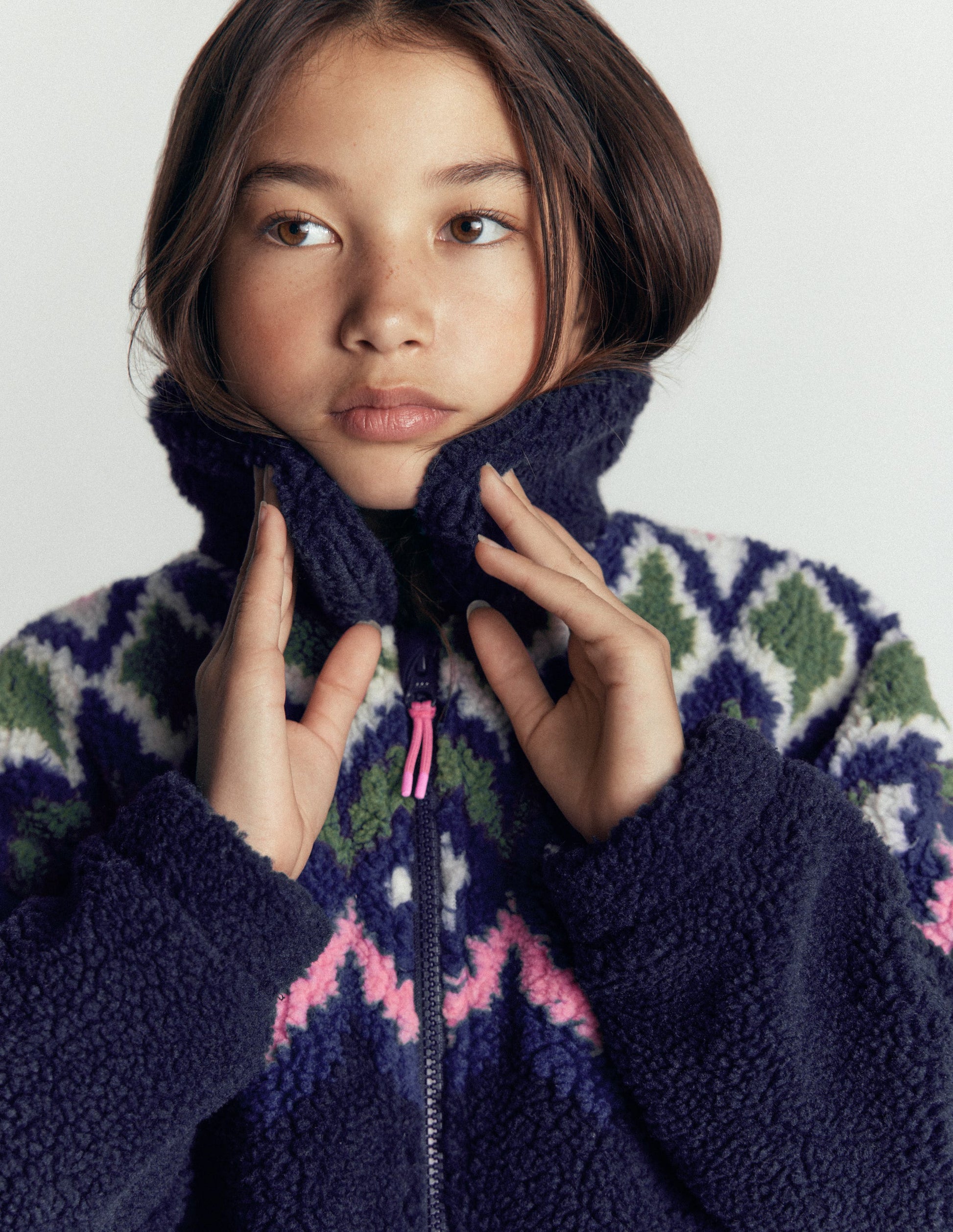 Collared Borg Jacket-Navy Fair isle-2