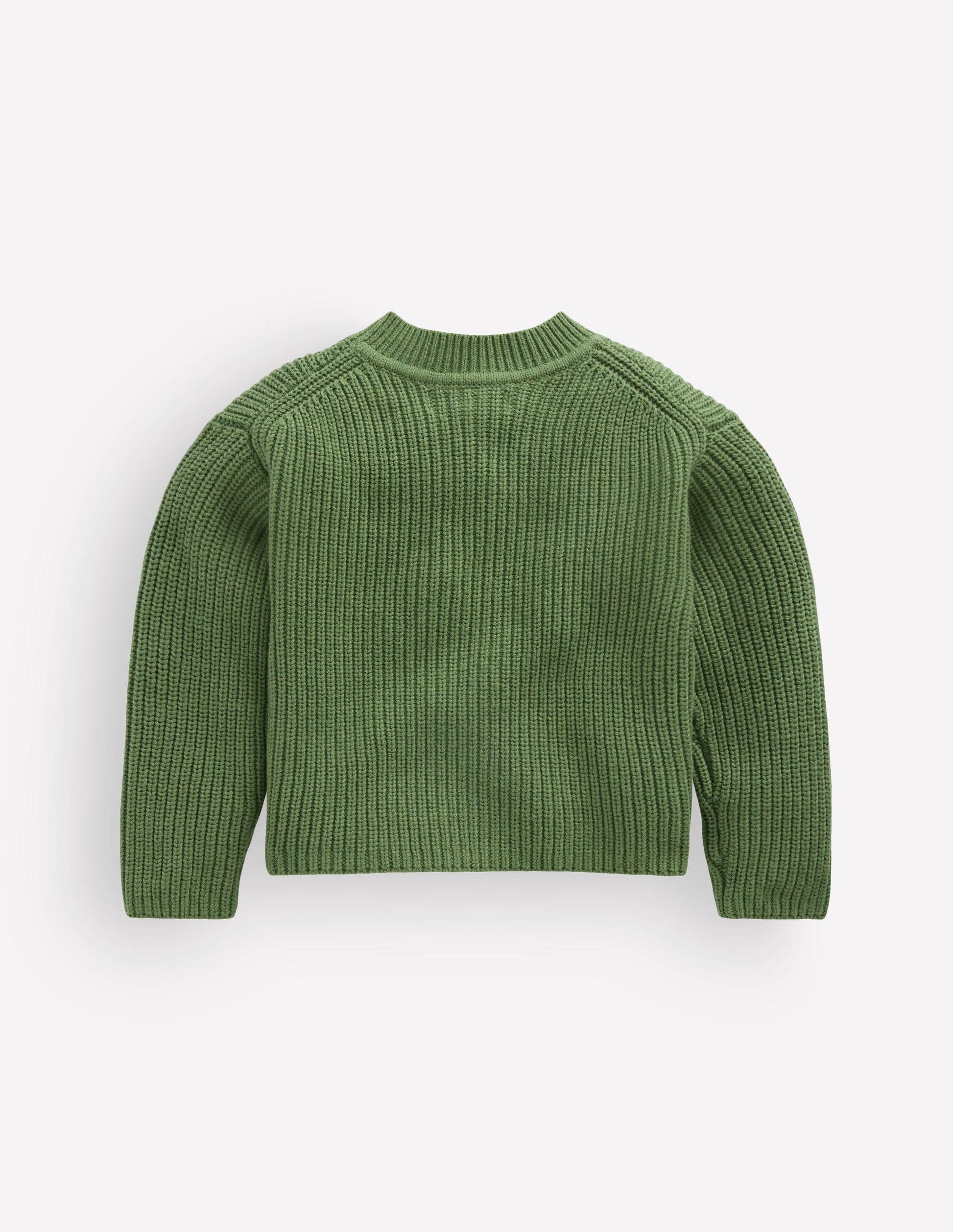 Chunky Everyday Cardigan-Soft Green Marl-3