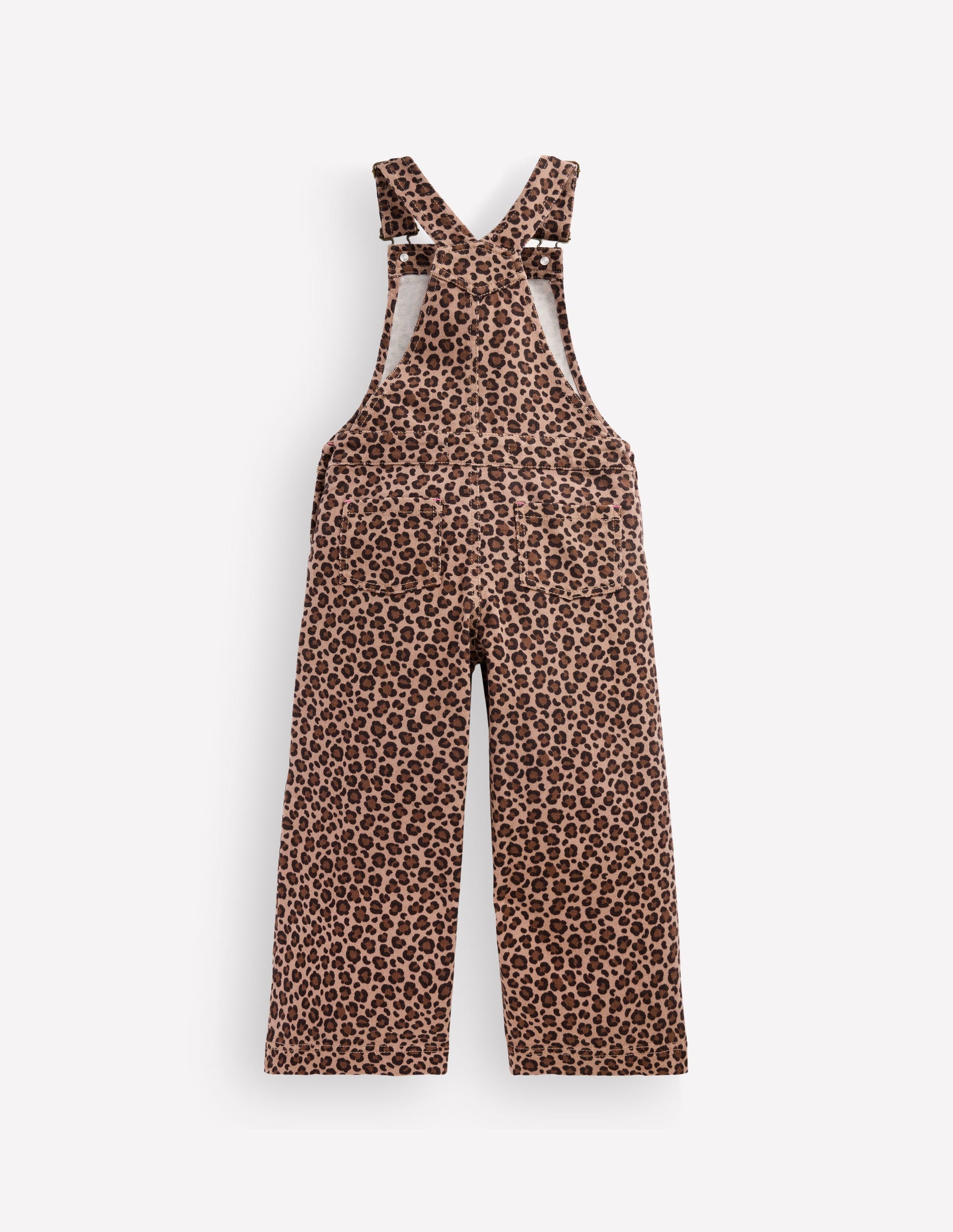 Wide Leg Dungarees-Brown Leopard-2