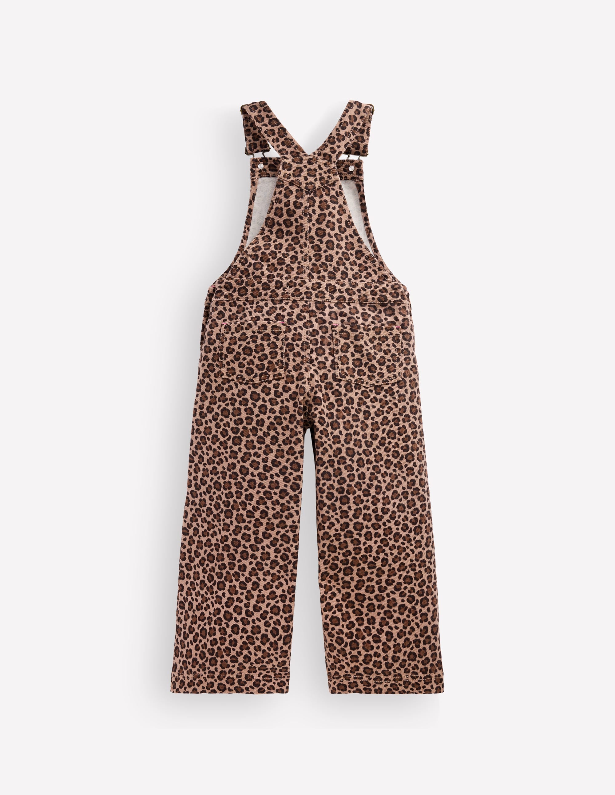 Wide Leg Dungarees-Brown Leopard - Image 2