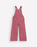 Wide Leg Dungarees-Pink Heather Cord