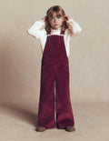 Wide Leg Dungarees-Deep Wisteria Cord