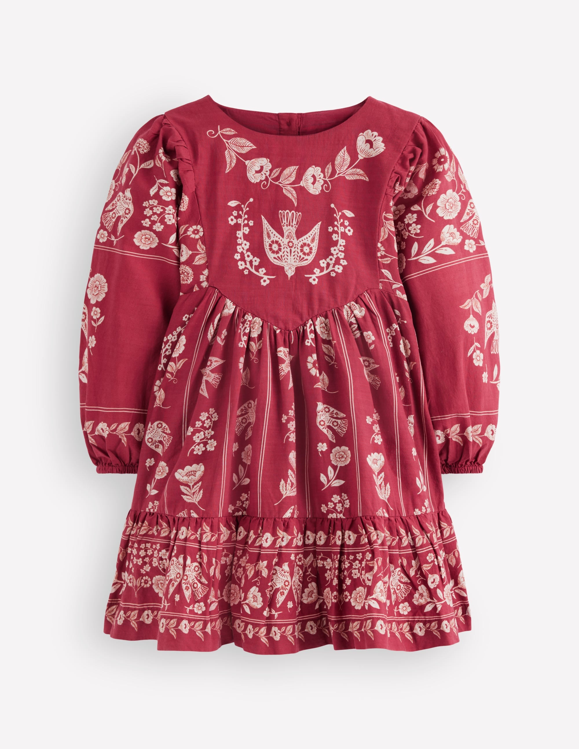 Celia Wing Sleeve Dress-Port Bird Print - Image 1