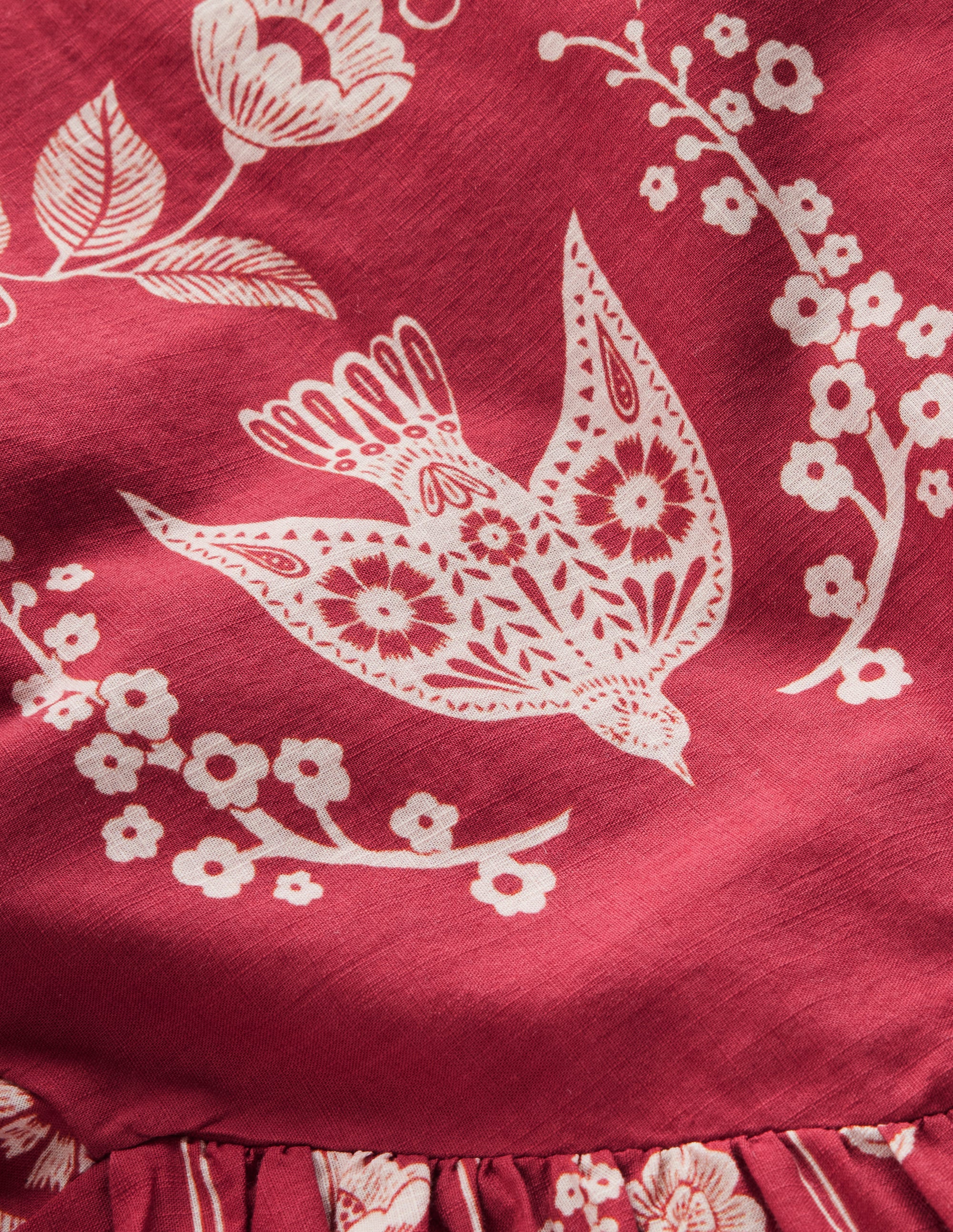 Celia Wing Sleeve Dress-Port Bird Print - Image 3