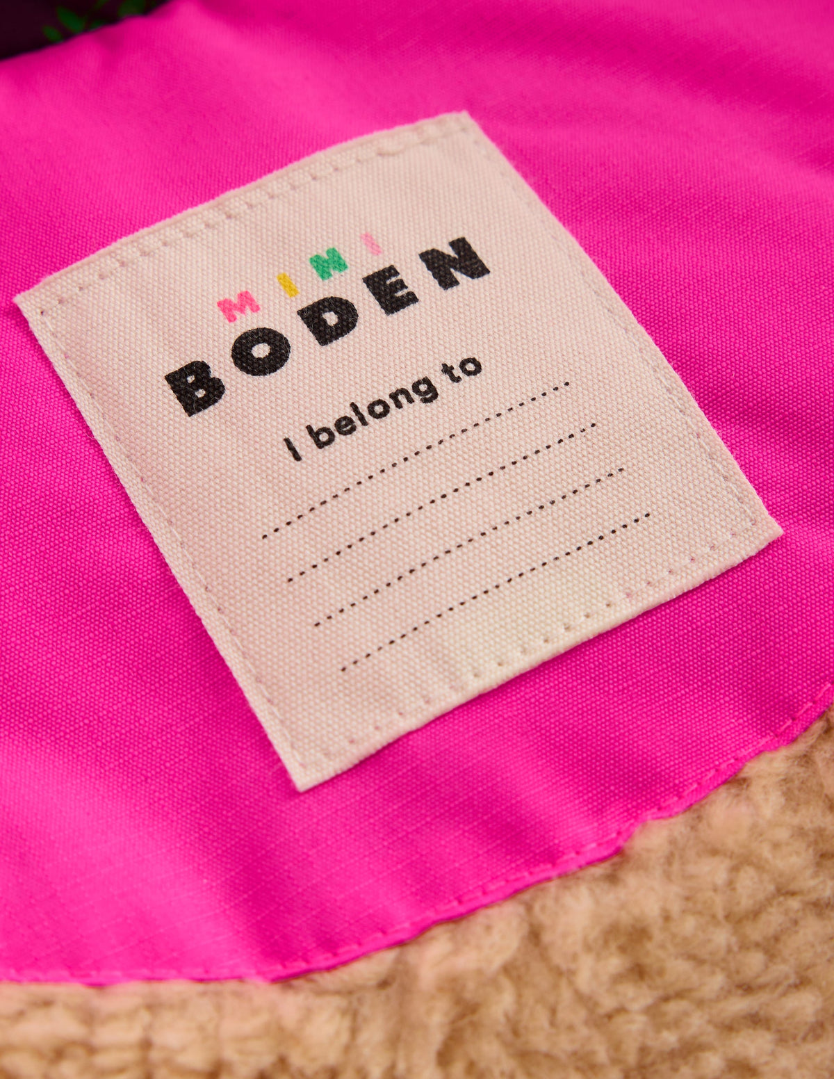 Borg Lined Puffer Coat-Pink Pansy Flower-4