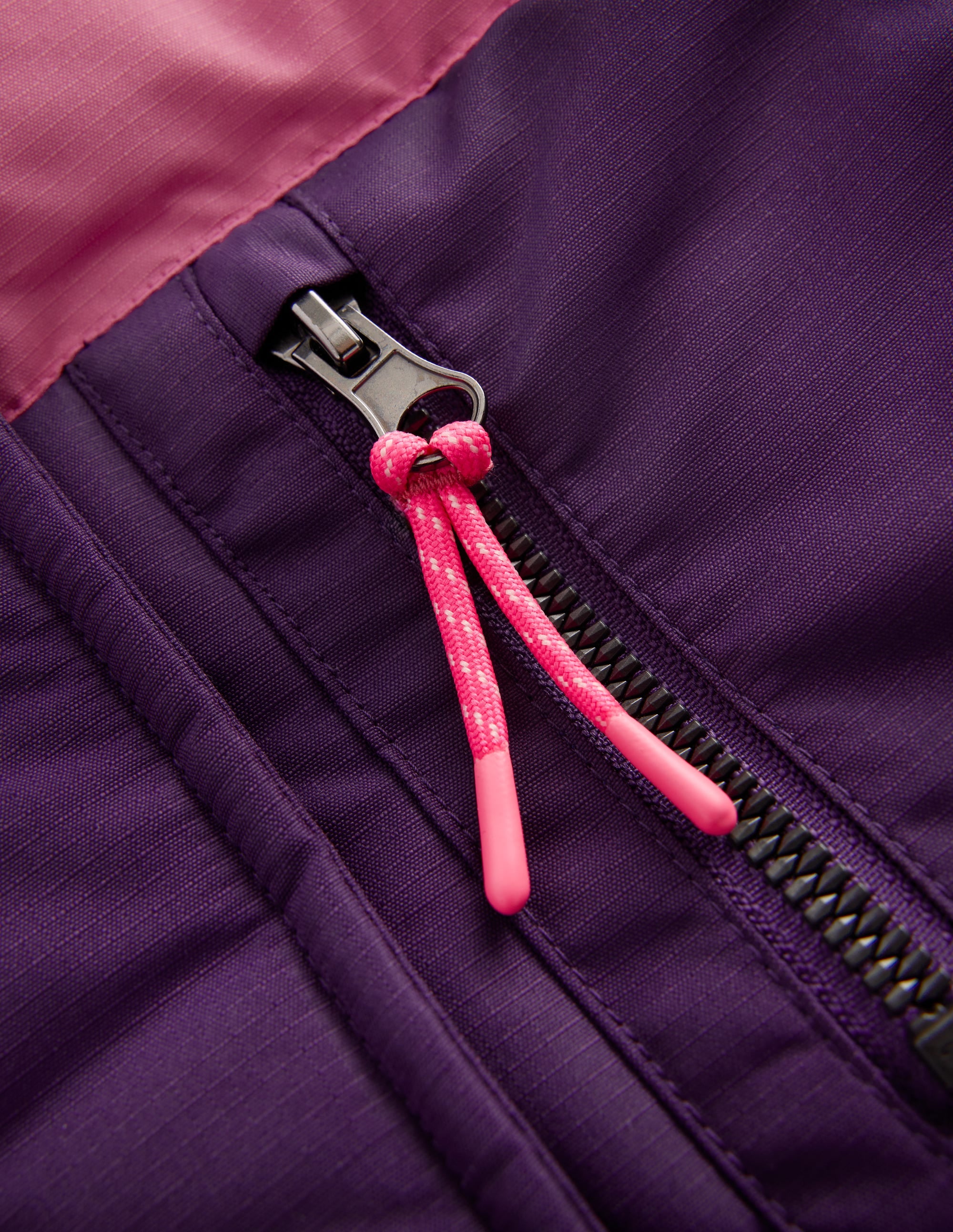 Borg Lined Puffer Coat-Calla Lilly Purple Colourblock - Image 3