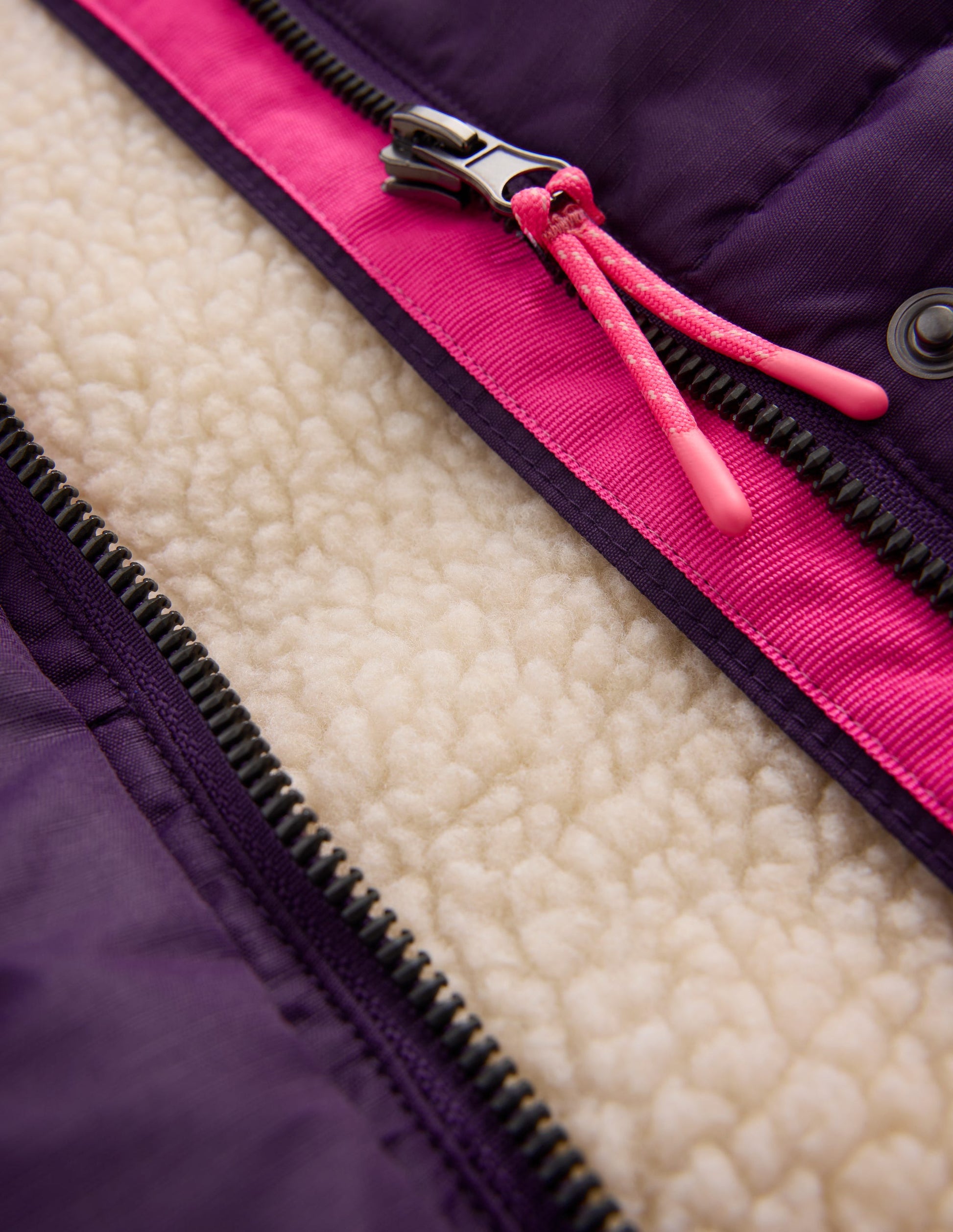 Borg Lined Puffer Coat-Calla Lilly Purple Colourblock-5