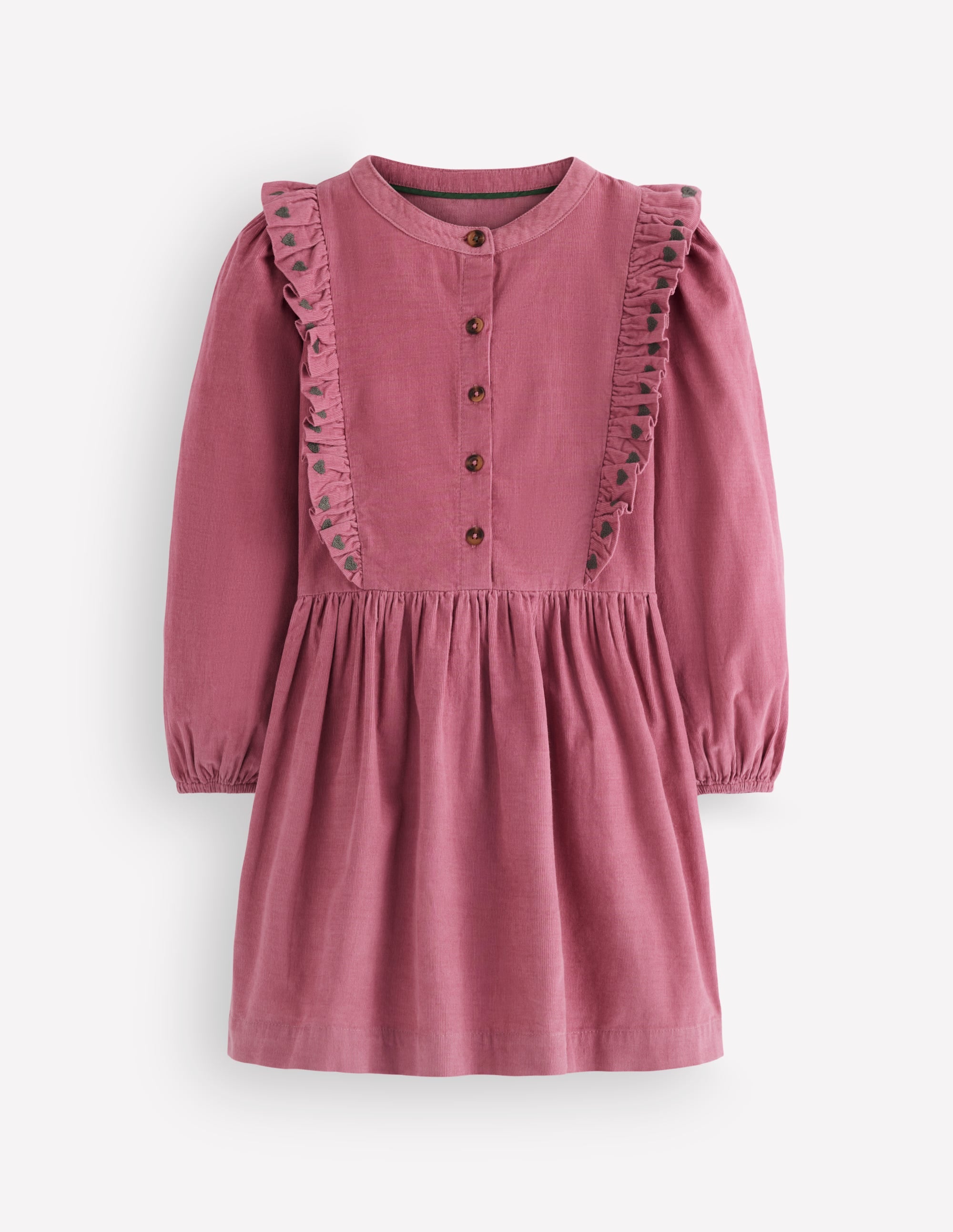 Winnie Frill Trim Shirt Dress-Formica Pink Cord - Image 1