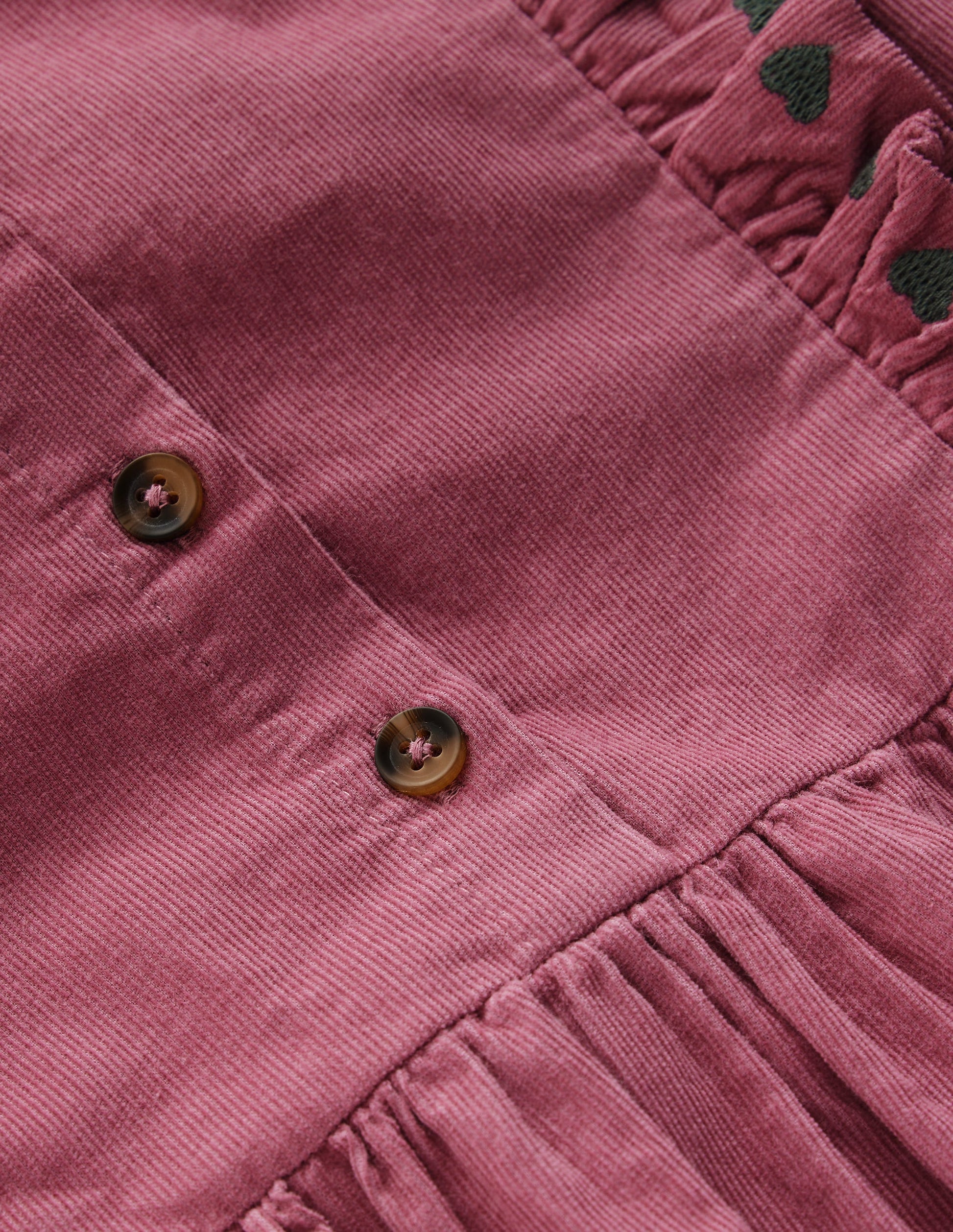 Winnie Frill Trim Shirt Dress-Formica Pink Cord-3