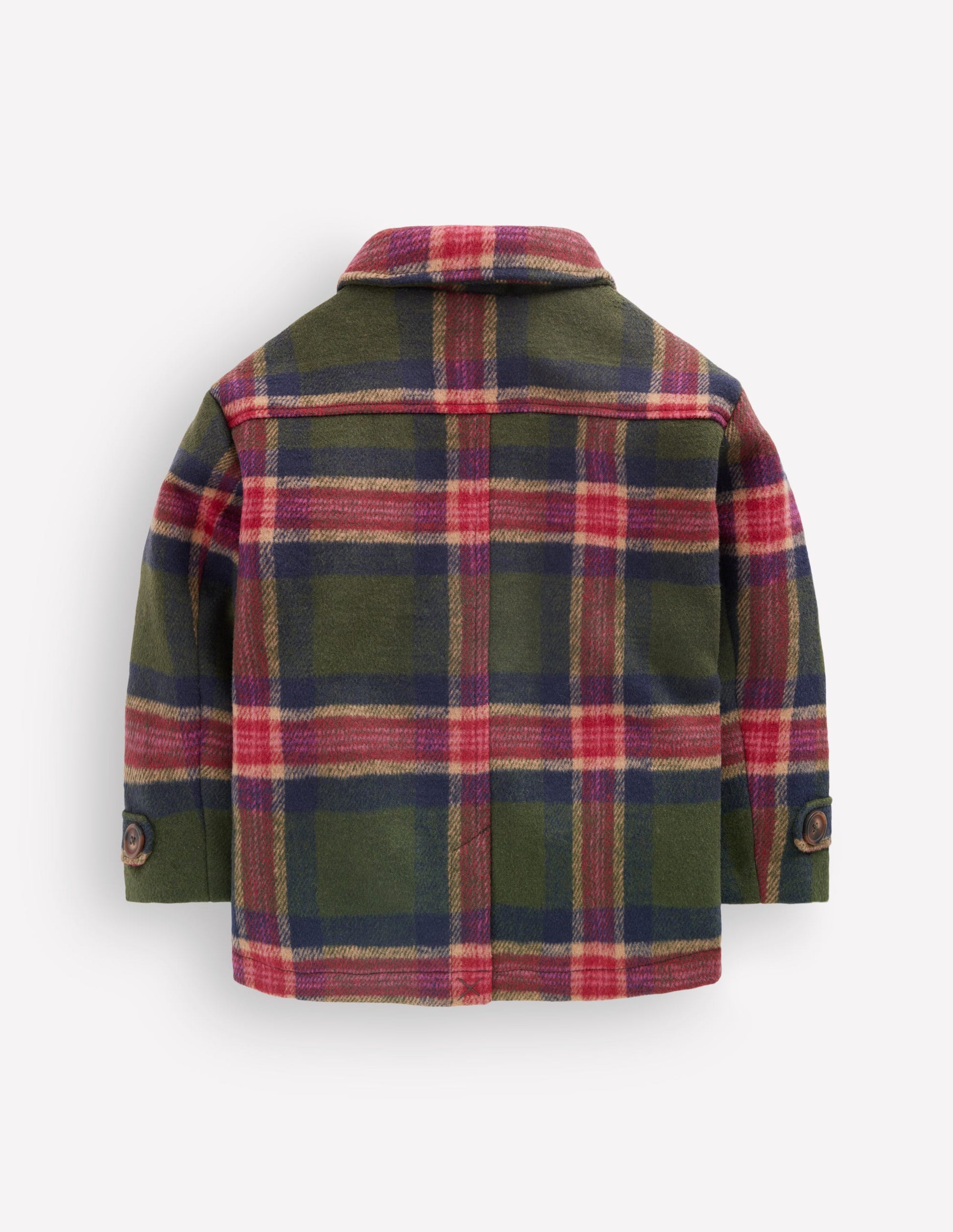 Wool Check Coat-Green Check-7