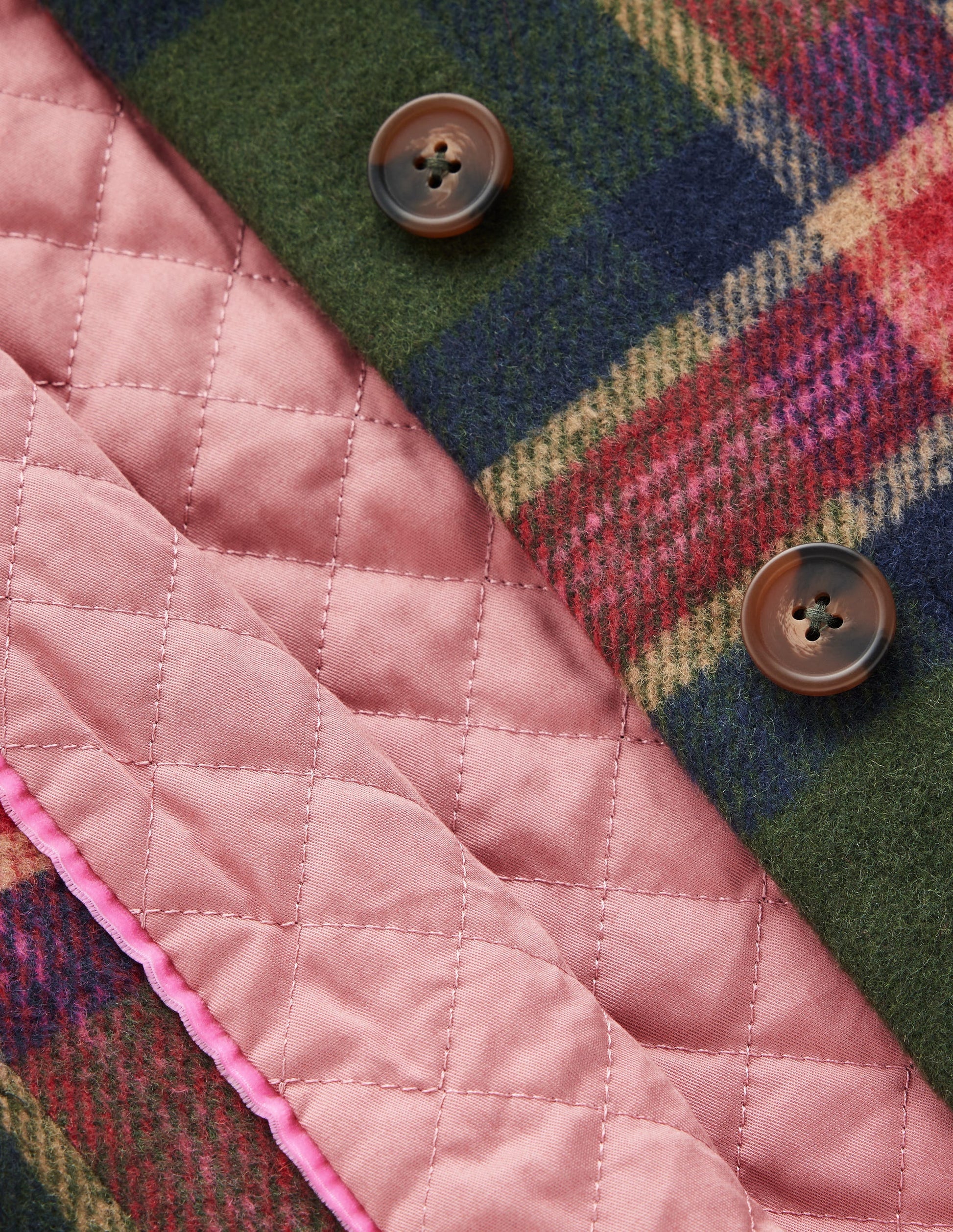 Wool Check Coat-Green Check-9