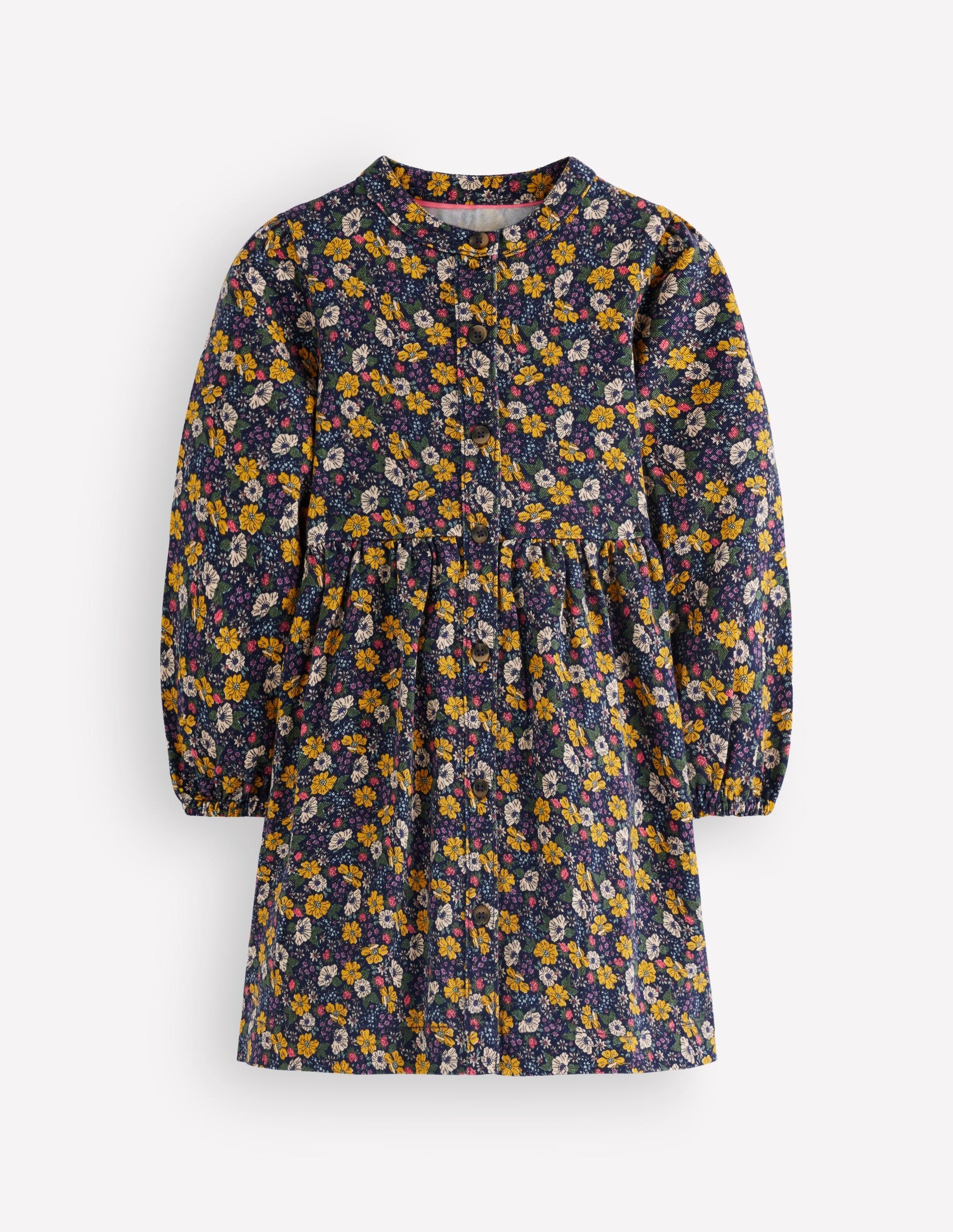 Betsy Woven Puff Sleeve Dress-Navy Floral-3