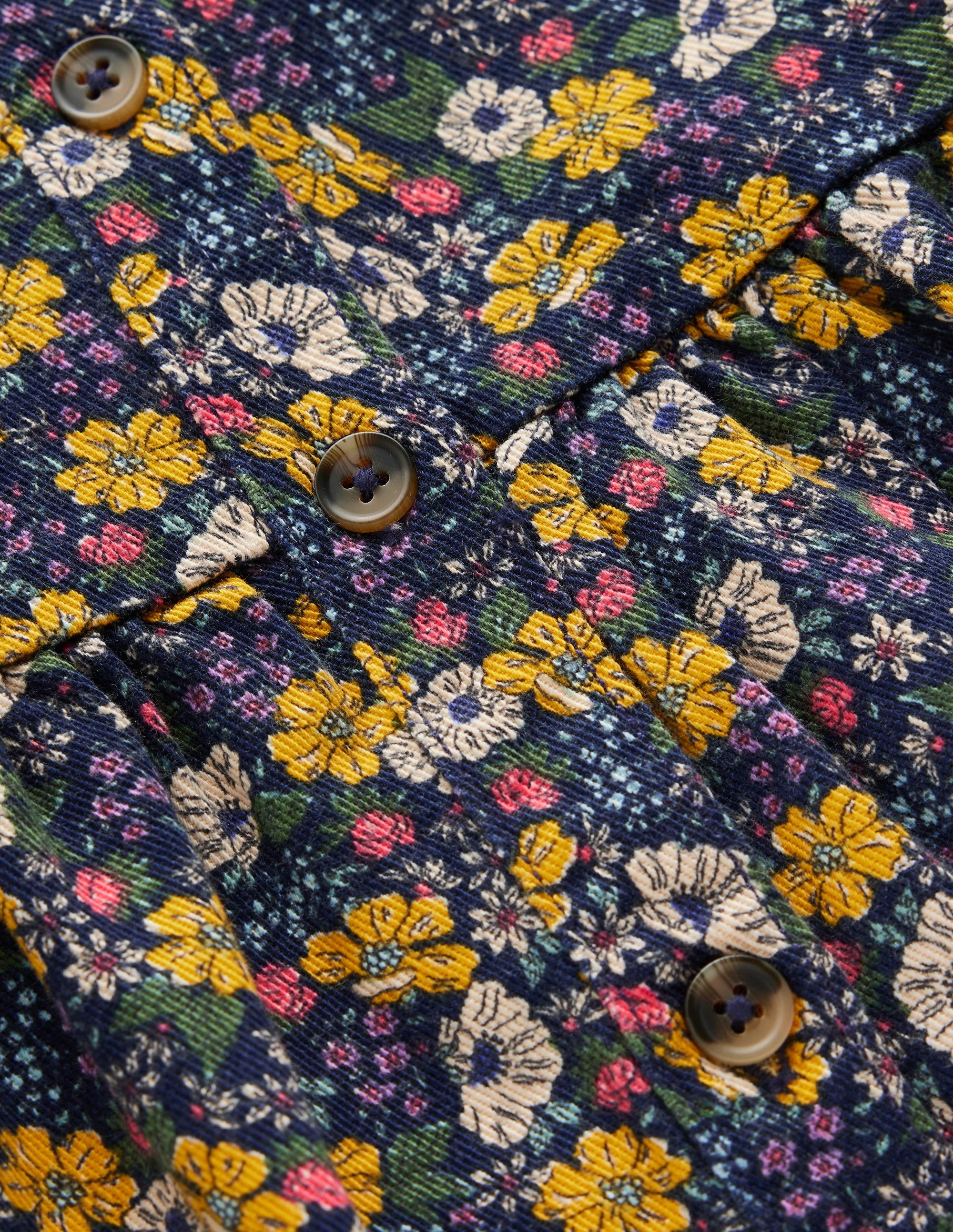 Betsy Woven Puff Sleeve Dress-Navy Floral - Image 5