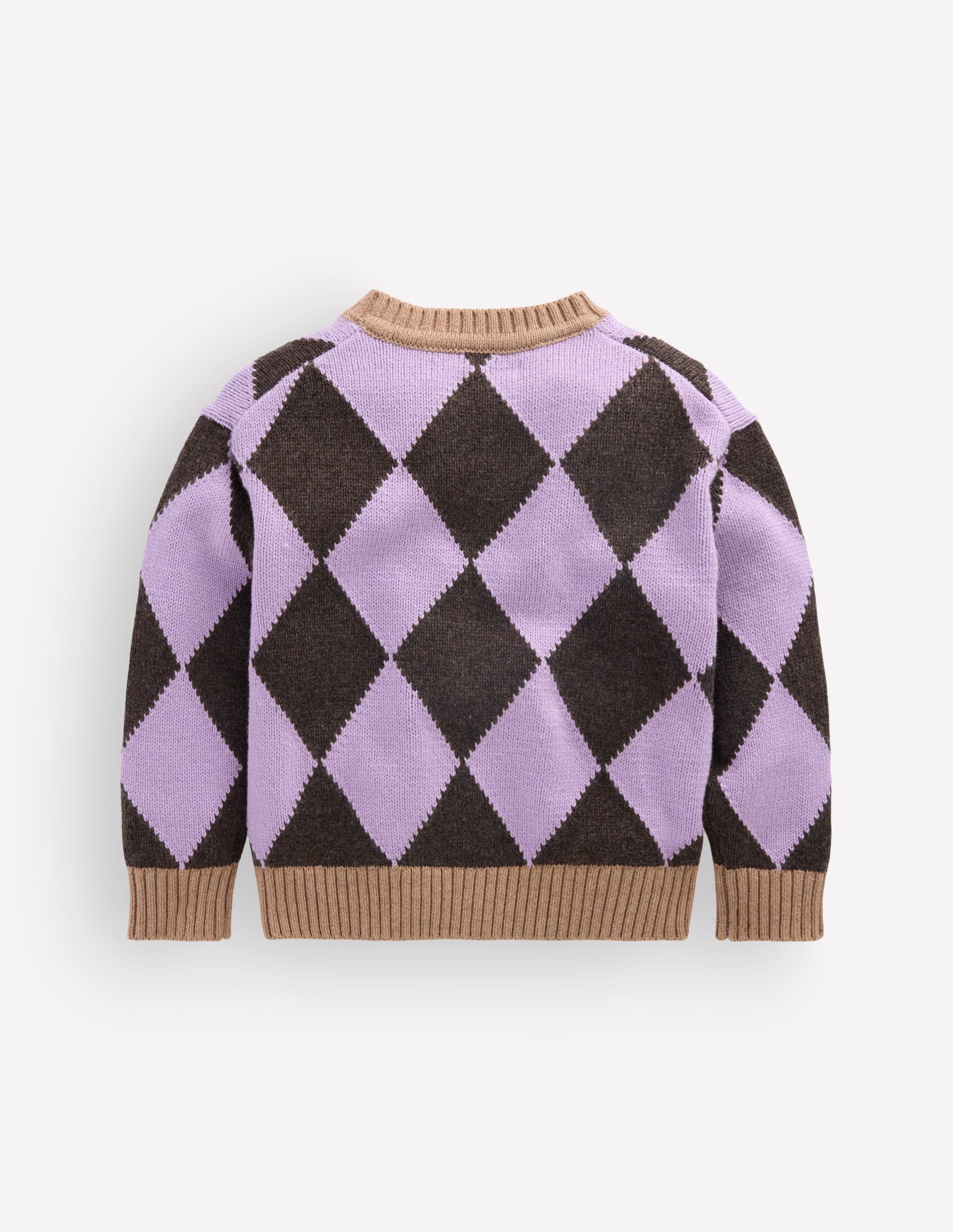 Fun Cardigan-Purple Argyle - Image 5