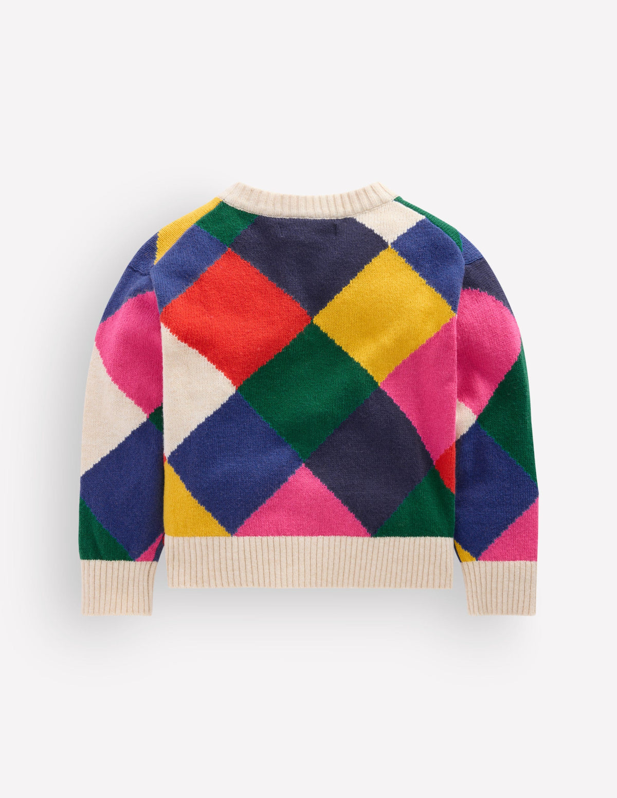 Fun Cardigan-Multi Rainbow Argyle-3