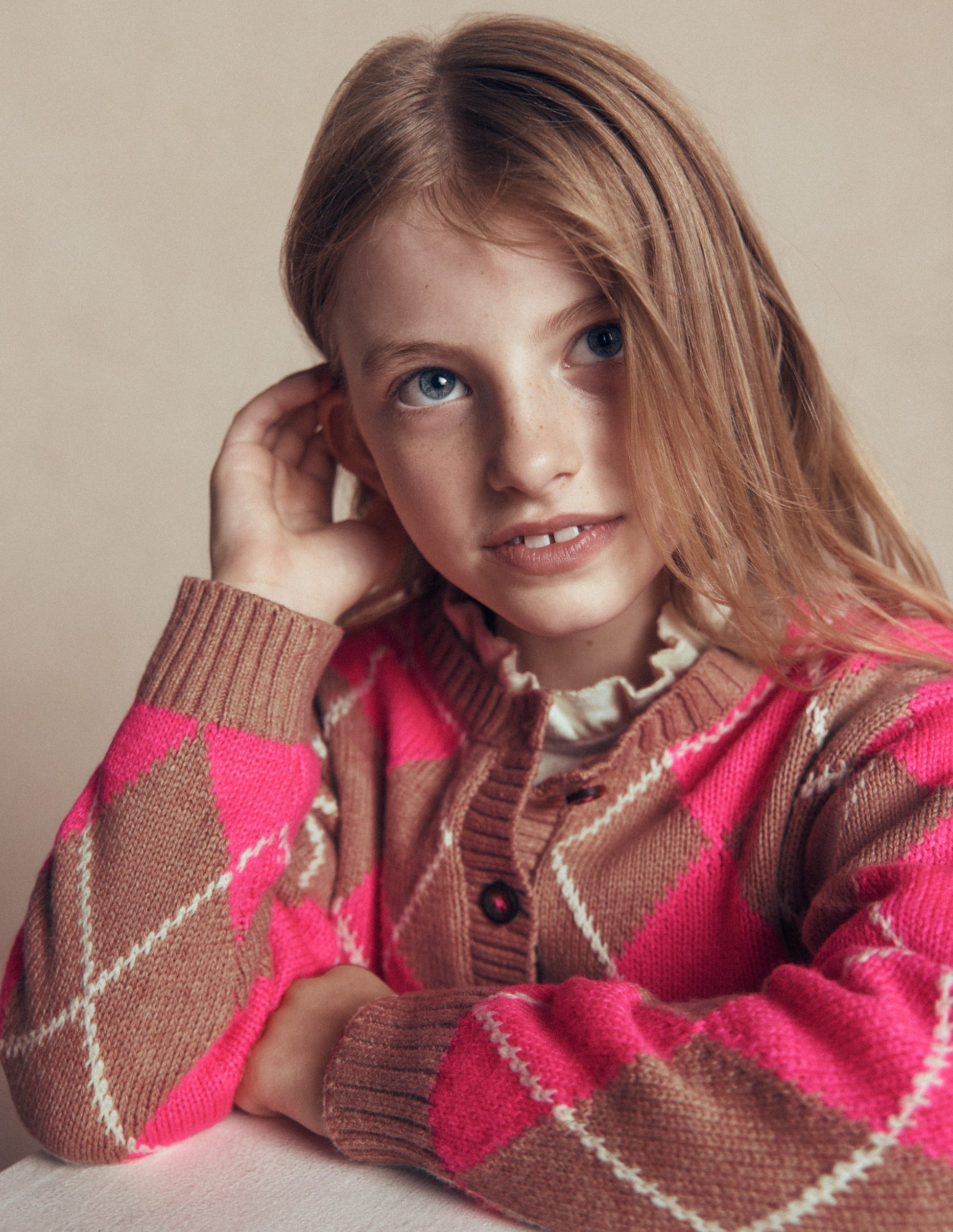 Fun Cardigan-Camel Melange-3