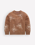 Crew Neck Jumper-Tortoise Shell Marl