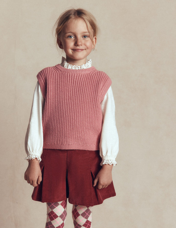Knitted Tank-Pink