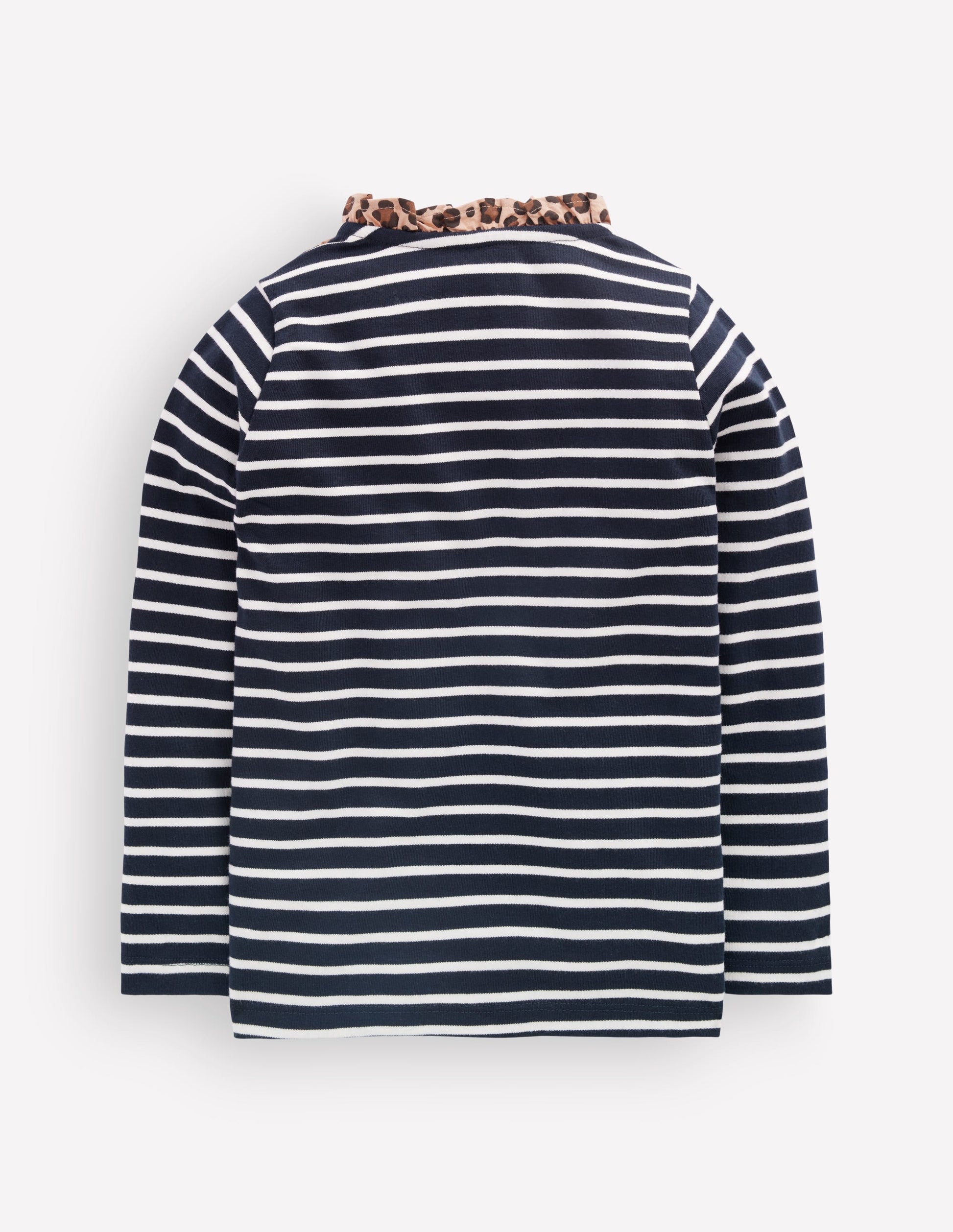 Frill Neck Breton-Navy/ Soft Ivory Stripe-2