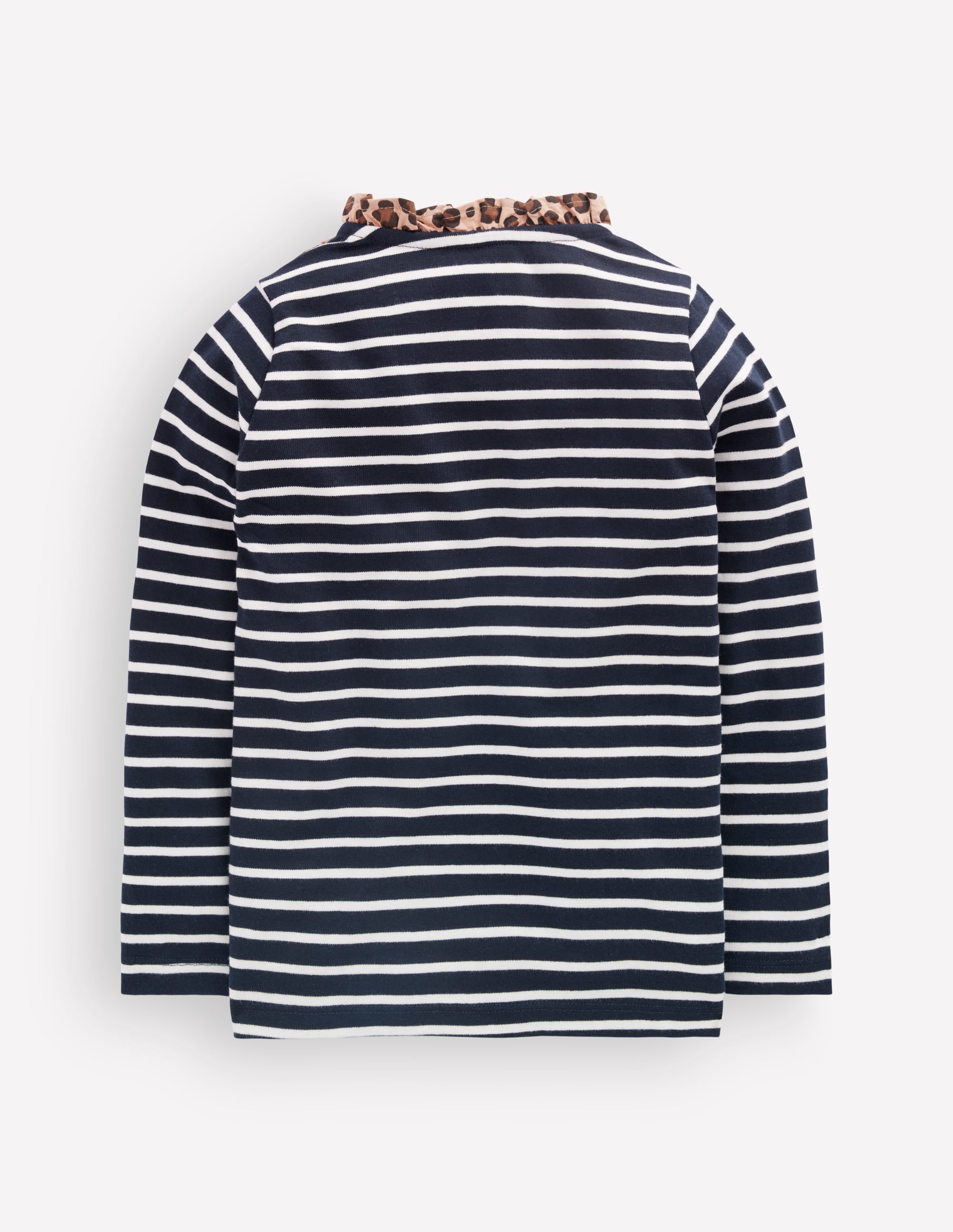 Frill Neck Breton-Navy/ Soft Ivory Stripe - Image 2