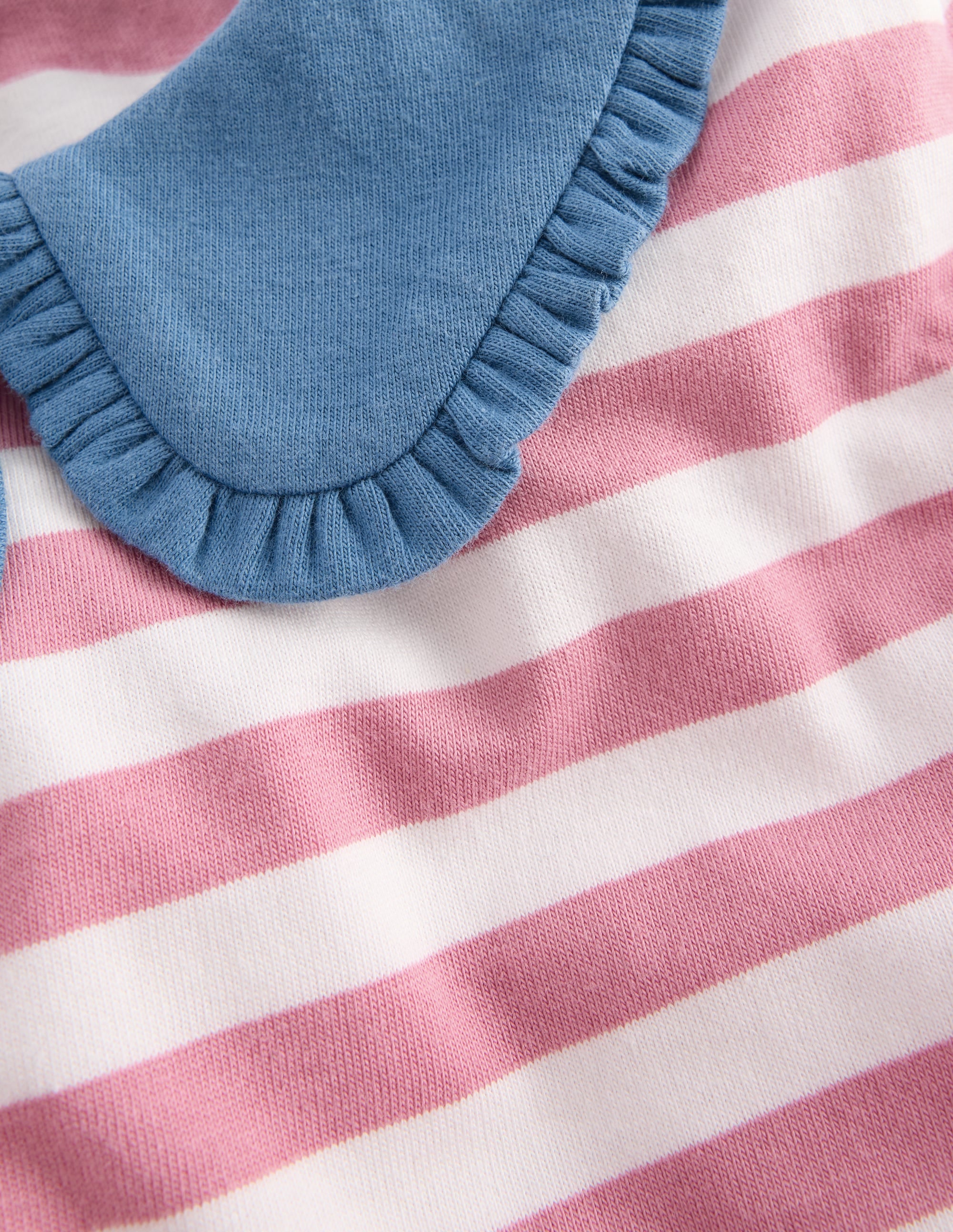 Collared Breton Jersey Top-Pink Stripe - Image 6