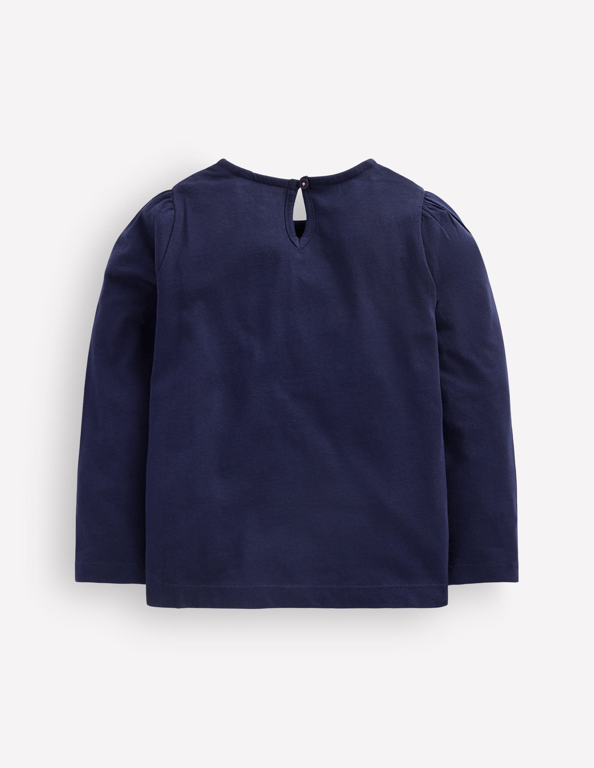 Rib Bow Trim Top-College Navy-2