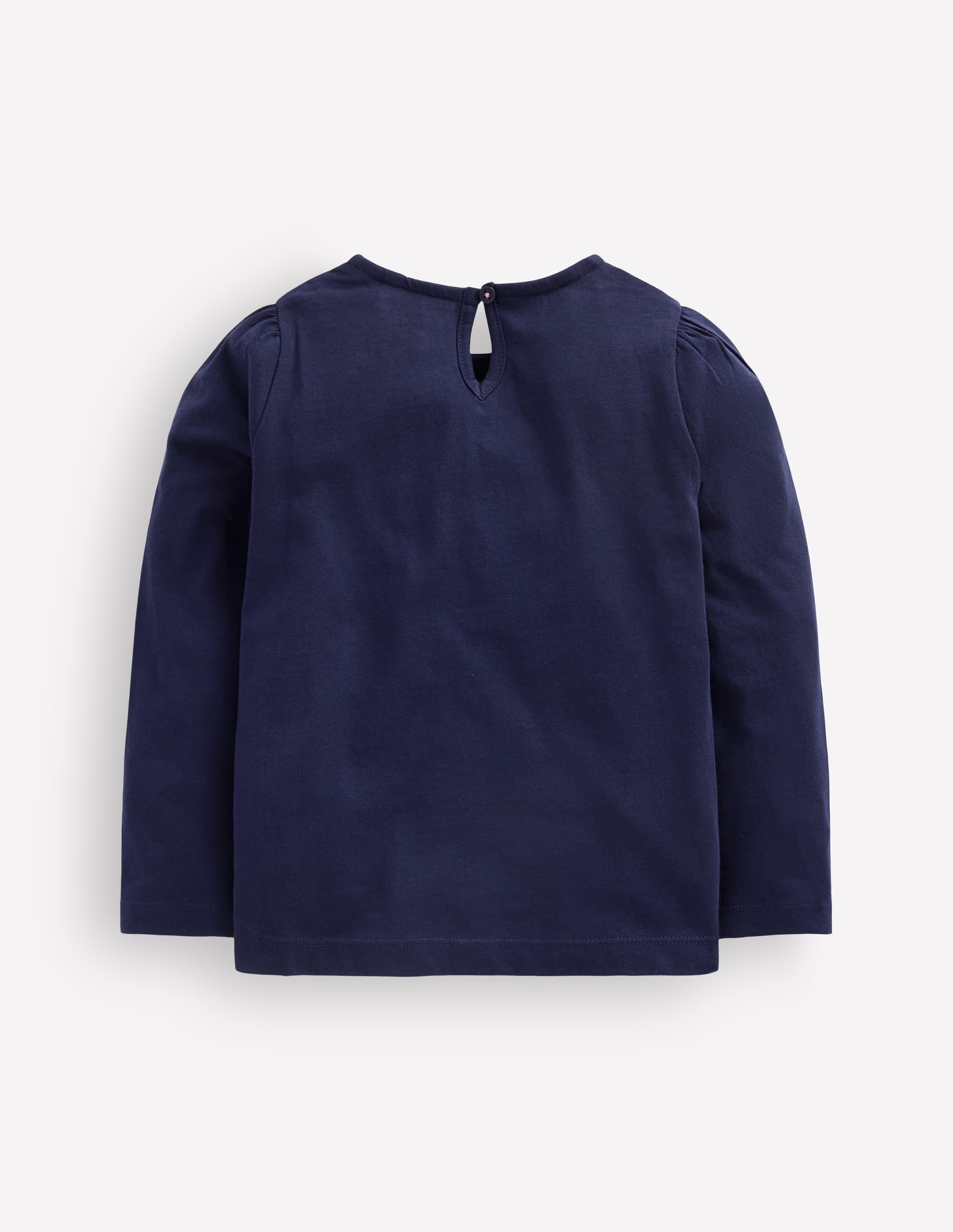 Rib Bow Trim Top-College Navy - Image 2