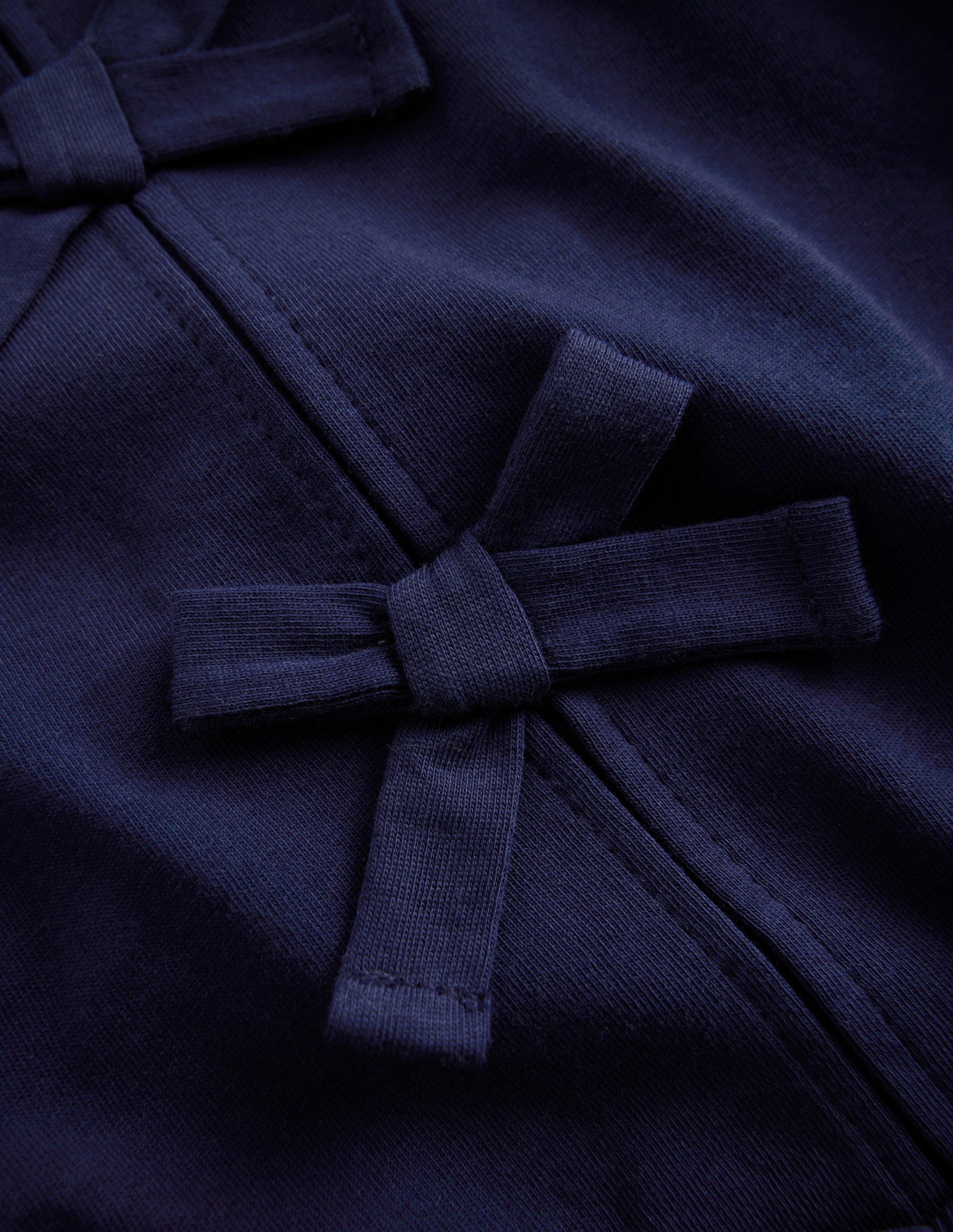 Rib Bow Trim Top-College Navy-3