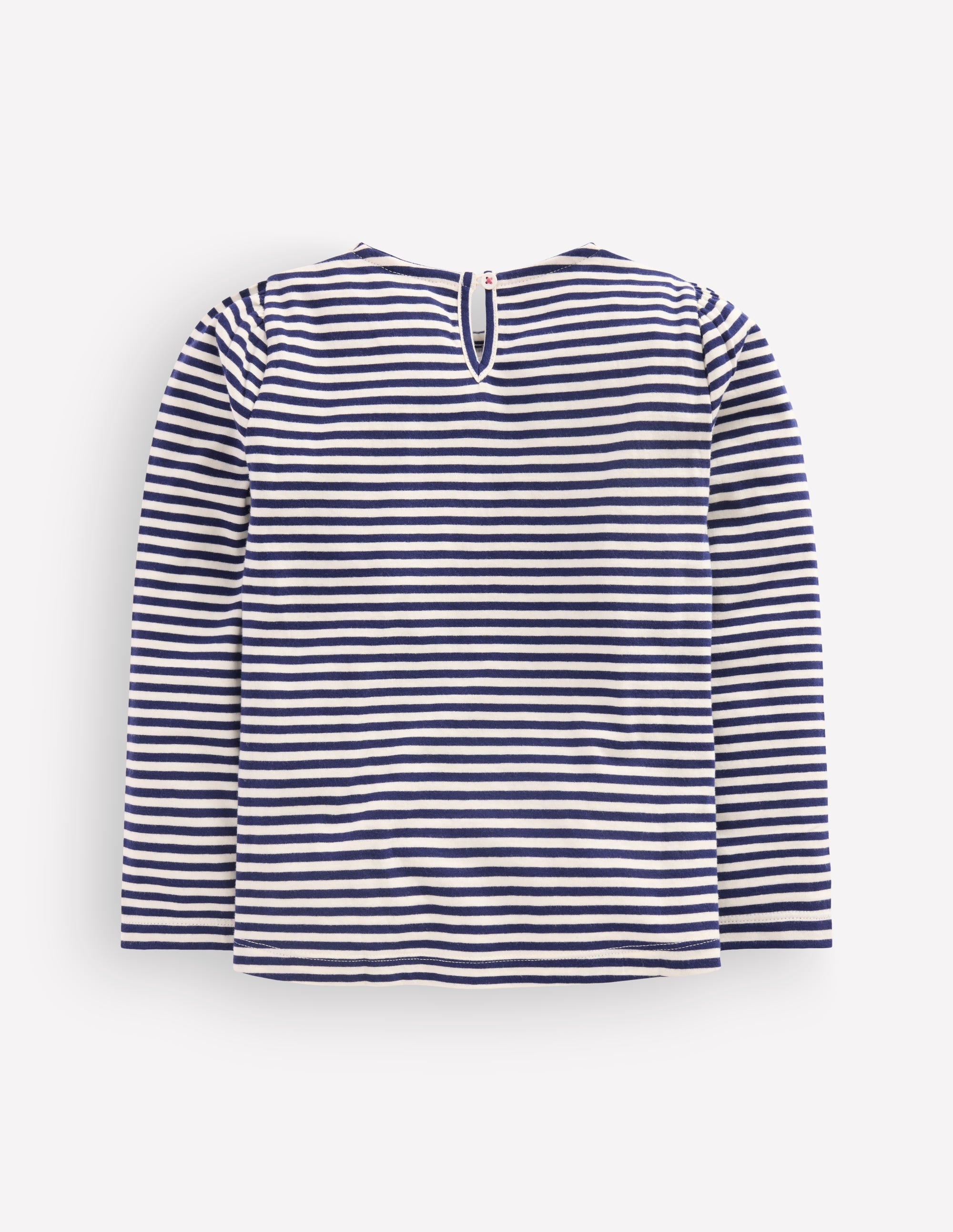 Rib Bow Trim Top-Navy Stripe - Image 3