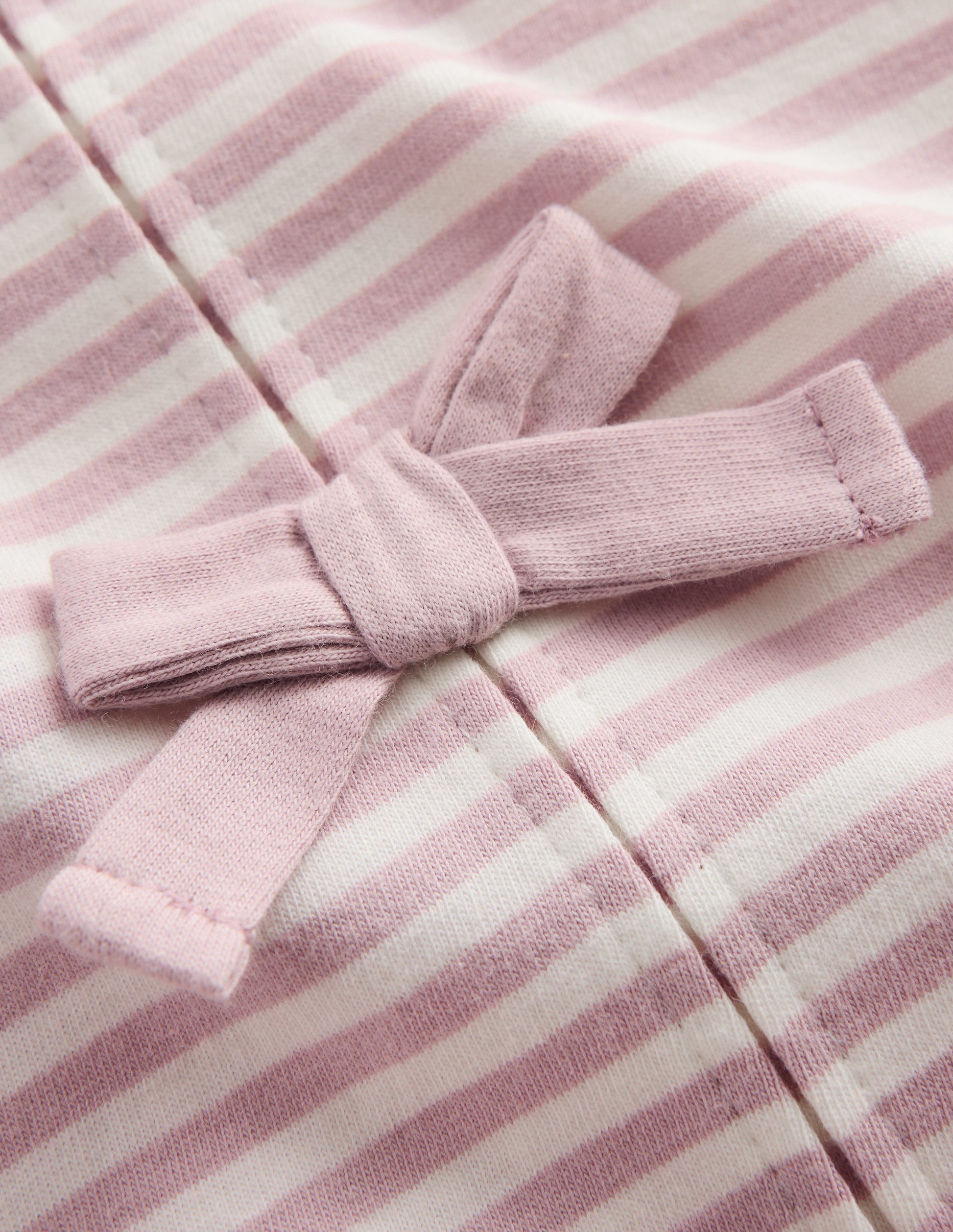 Rib Bow Trim Top-Pink Stripe-3