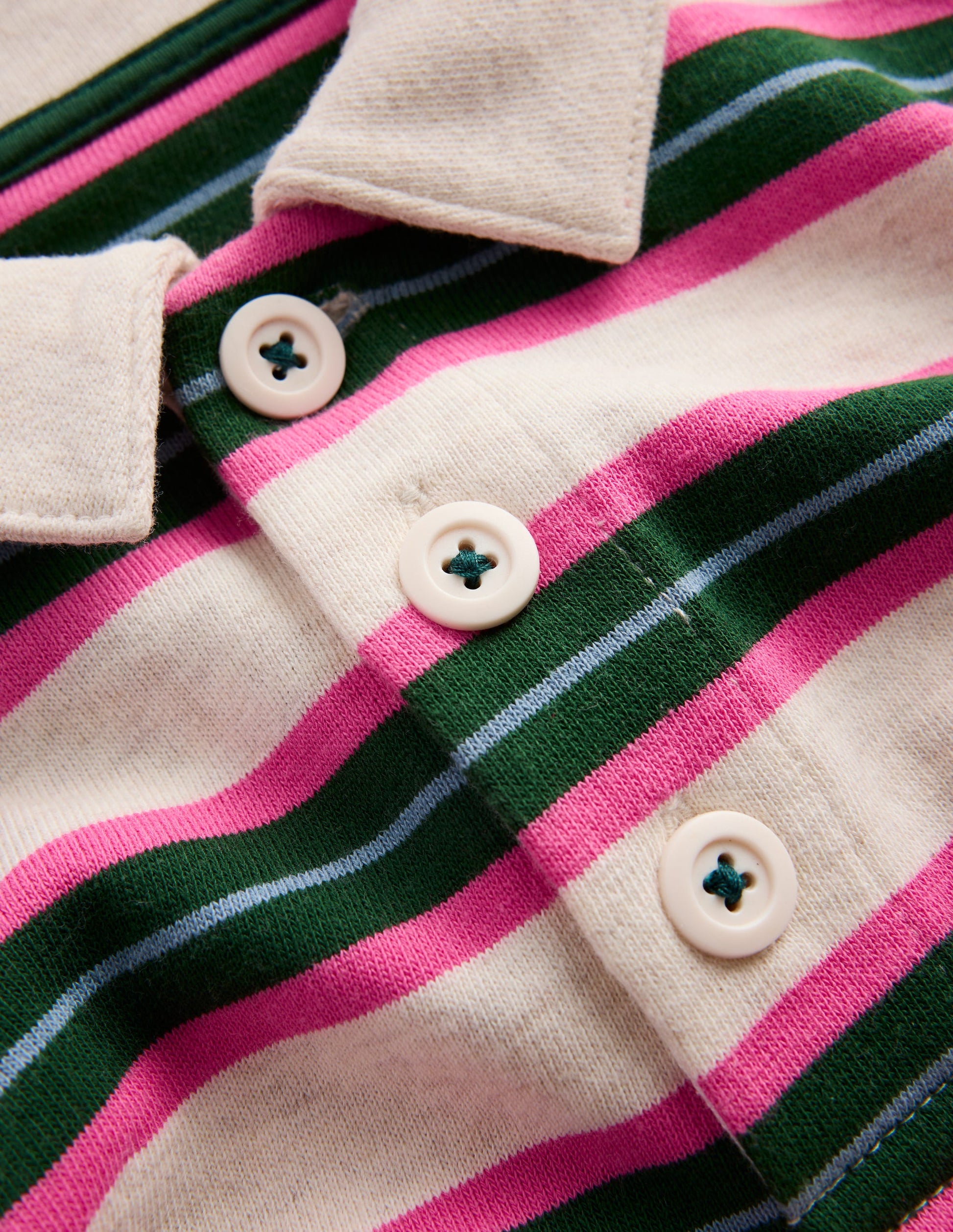 Stripe Collar Sweatshirt-Soft Ivory/ Green Stripe-6