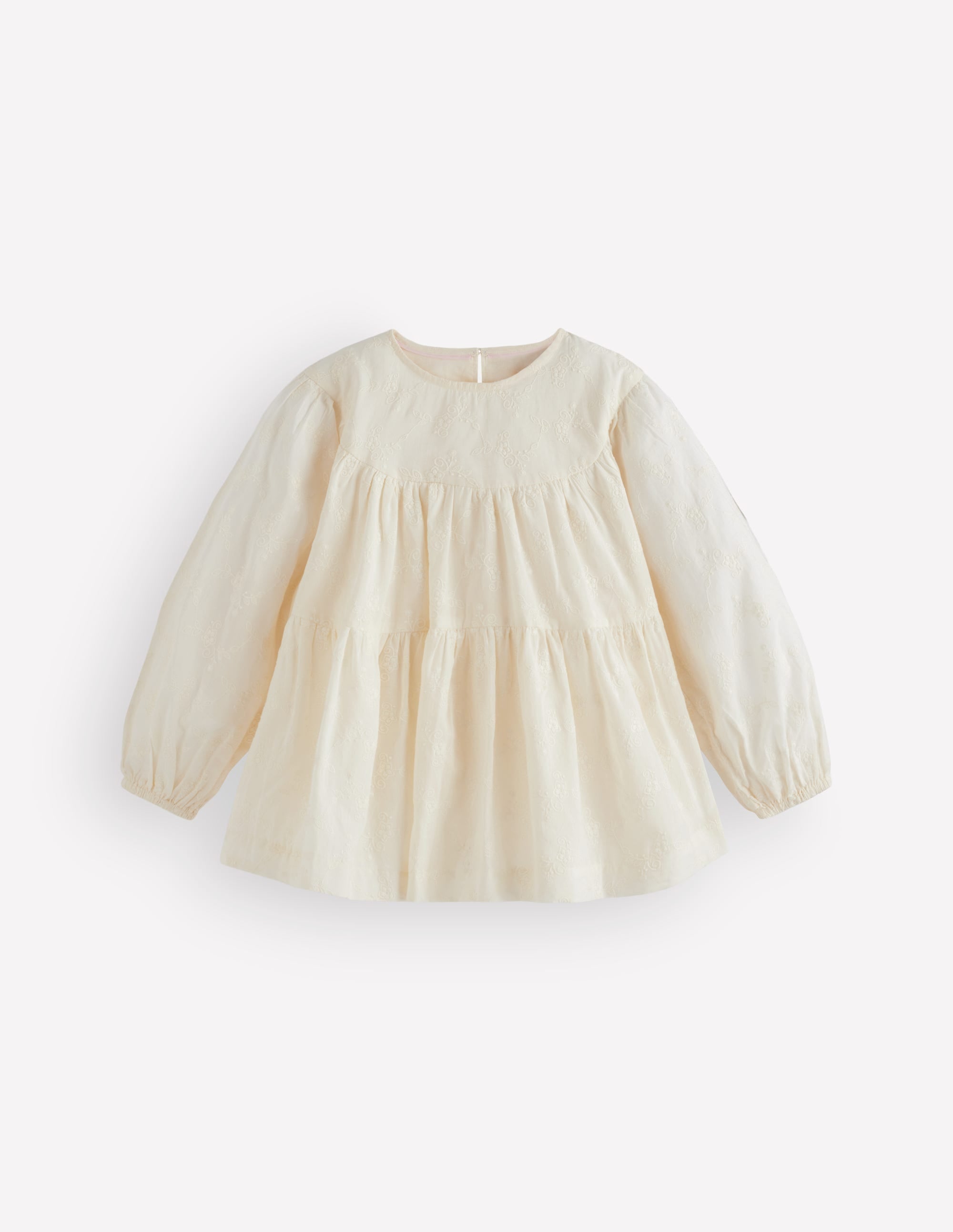 Tiered Woven Top-Soft Cream - Image 2