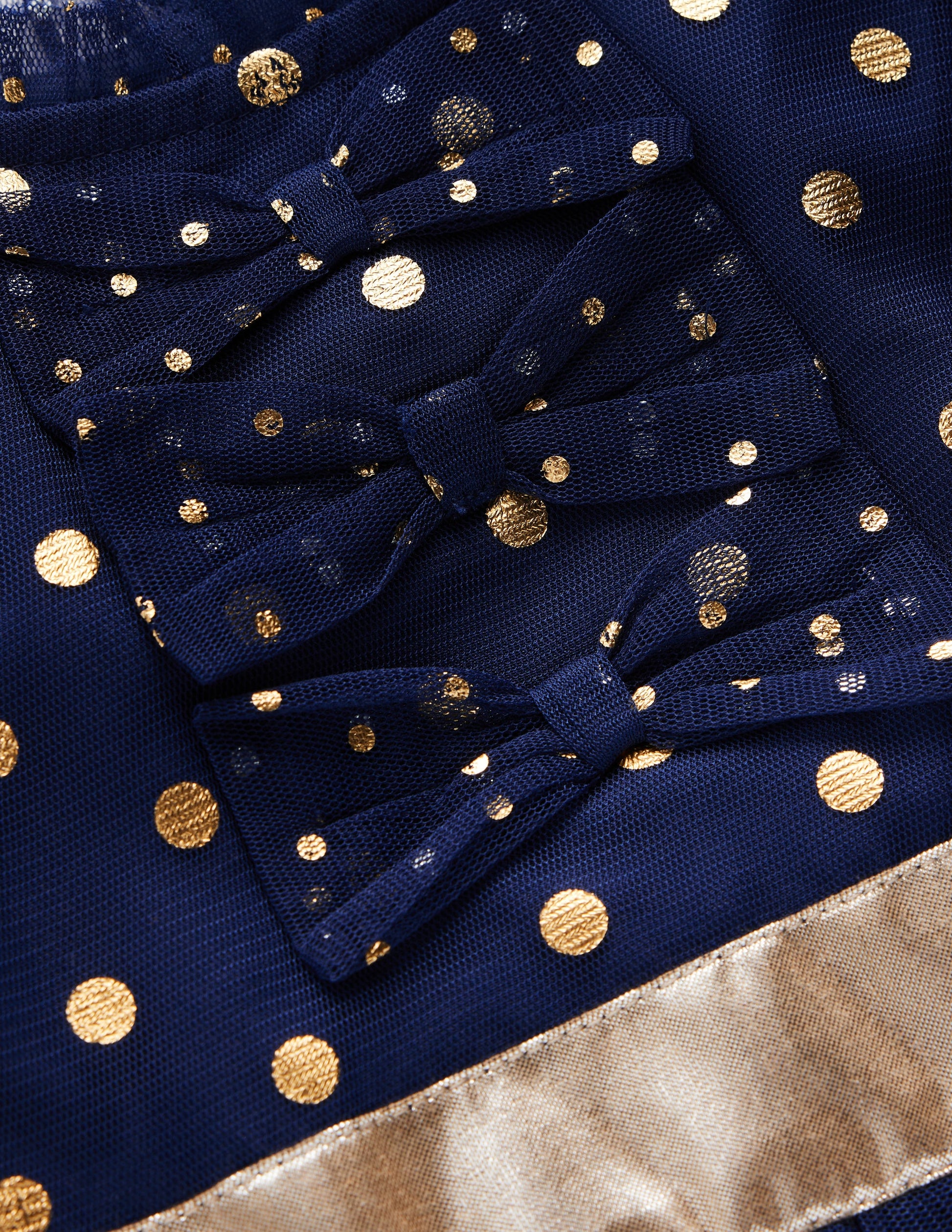 Metallic Tulle Party Dress-Blue Tulle-3
