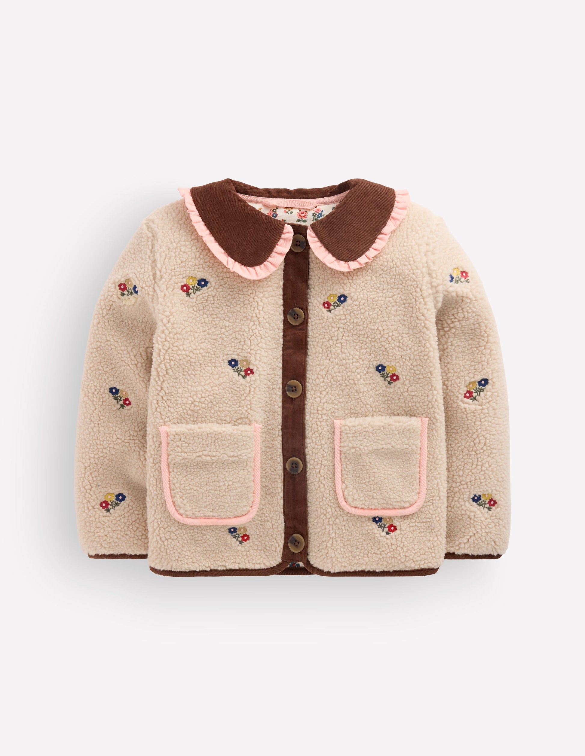 Embroidered Borg Jacket-Ivory Embroidery-5
