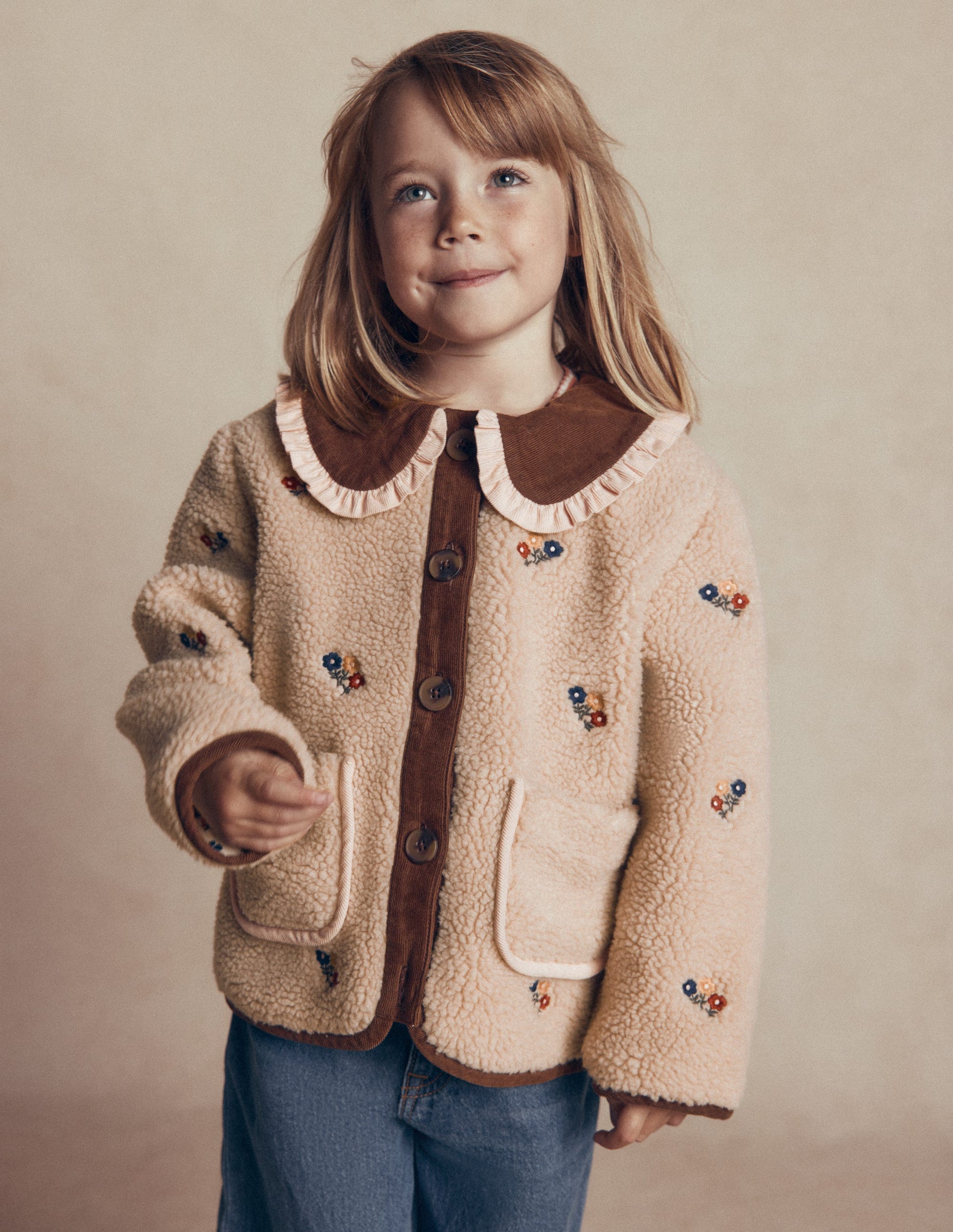 Embroidered Borg Jacket-Ivory Embroidery-4