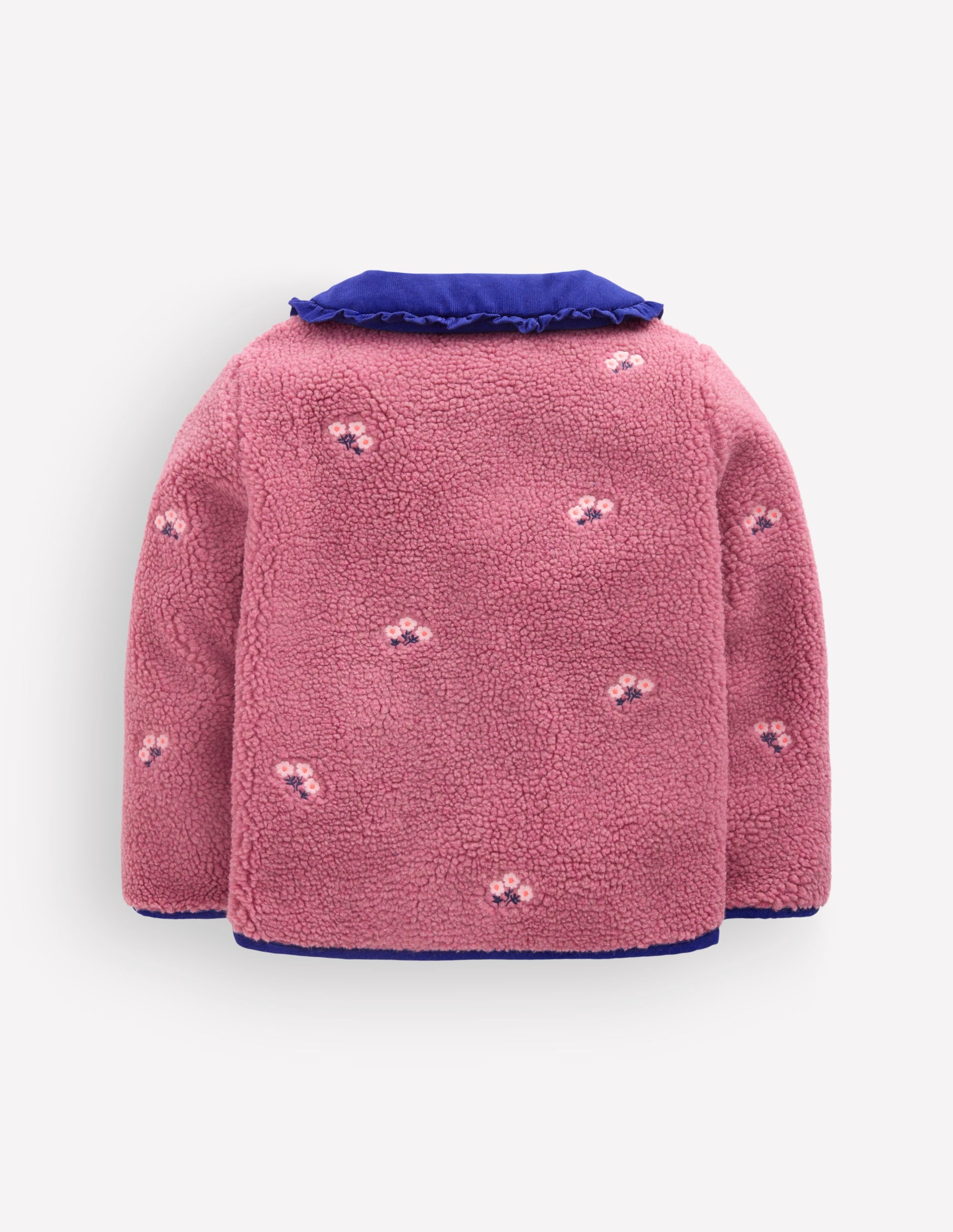 Embroidered Borg Jacket-Pink Heather - Image 5