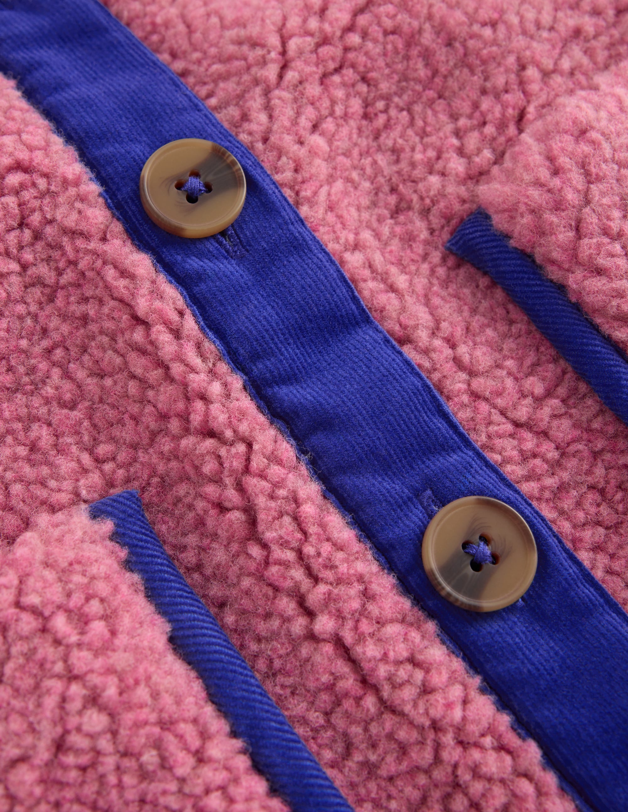 Embroidered Borg Jacket-Pink Heather - Image 6