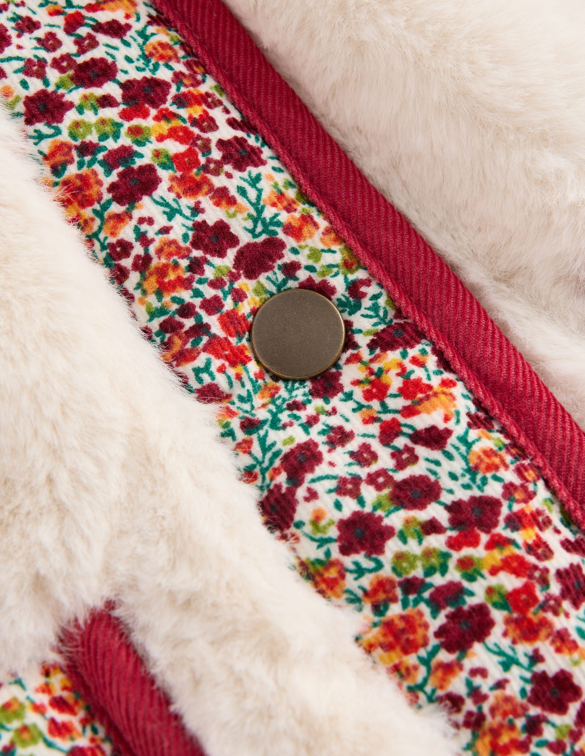 Faux Fur Jacket-Soft Ivory Ditsy Floral-7