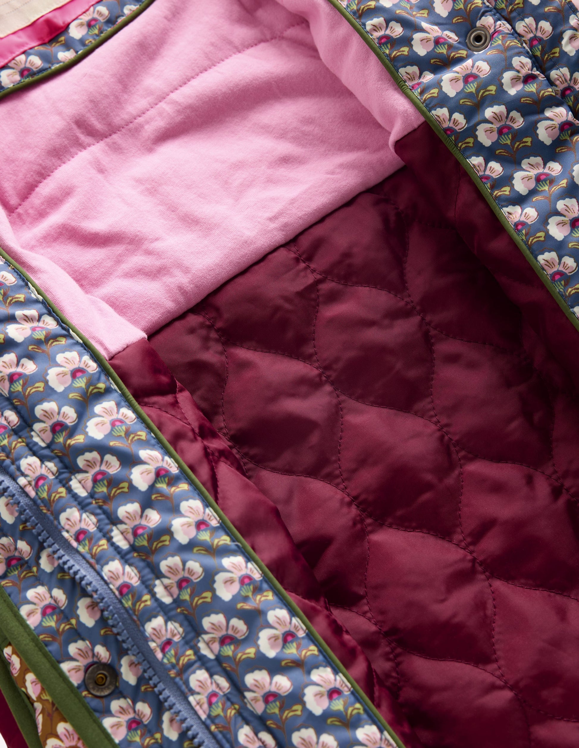 Longline Quilted Jacket-Hotchpotch Floral-9