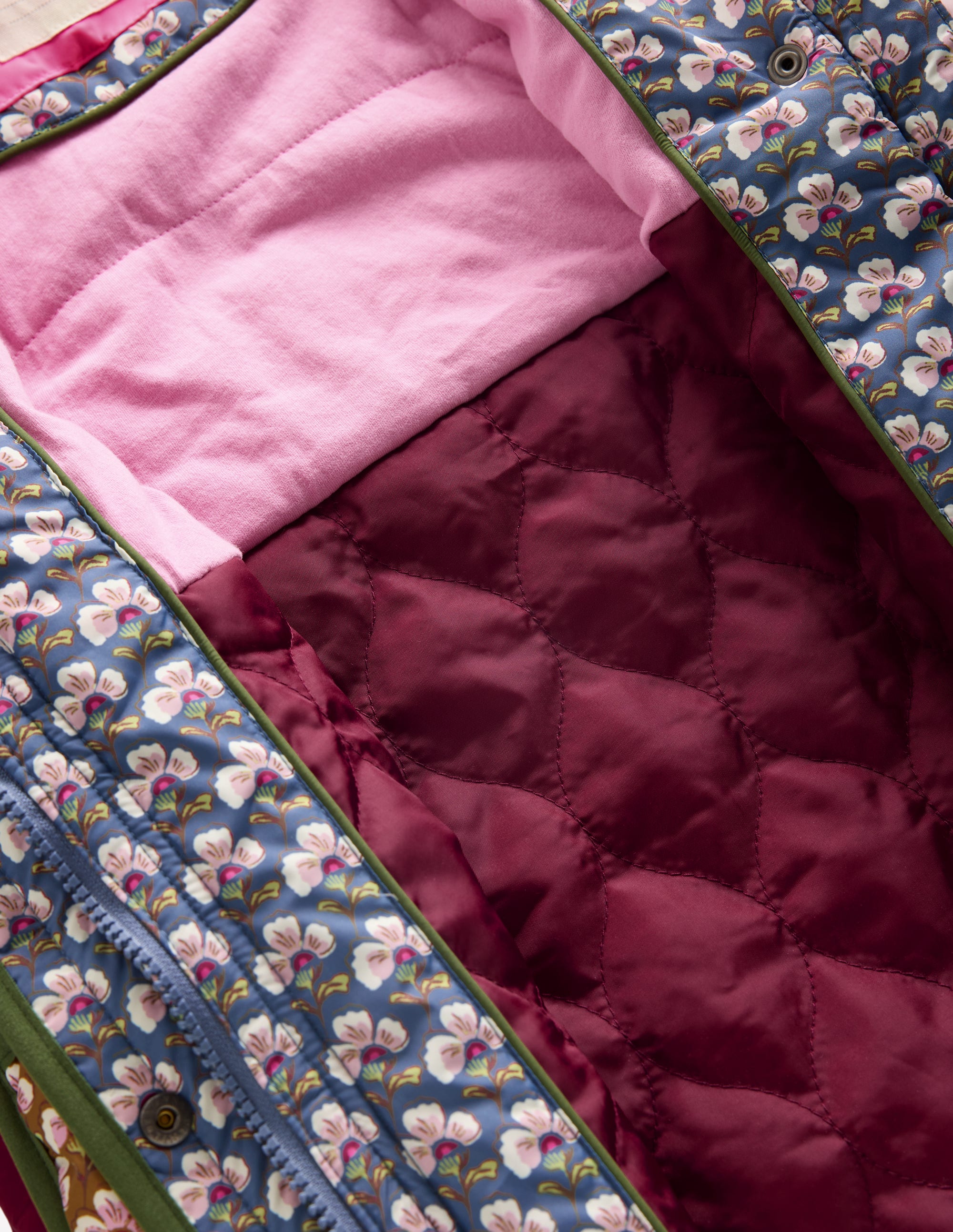 Longline Quilted Jacket-Hotchpotch Floral - Image 9