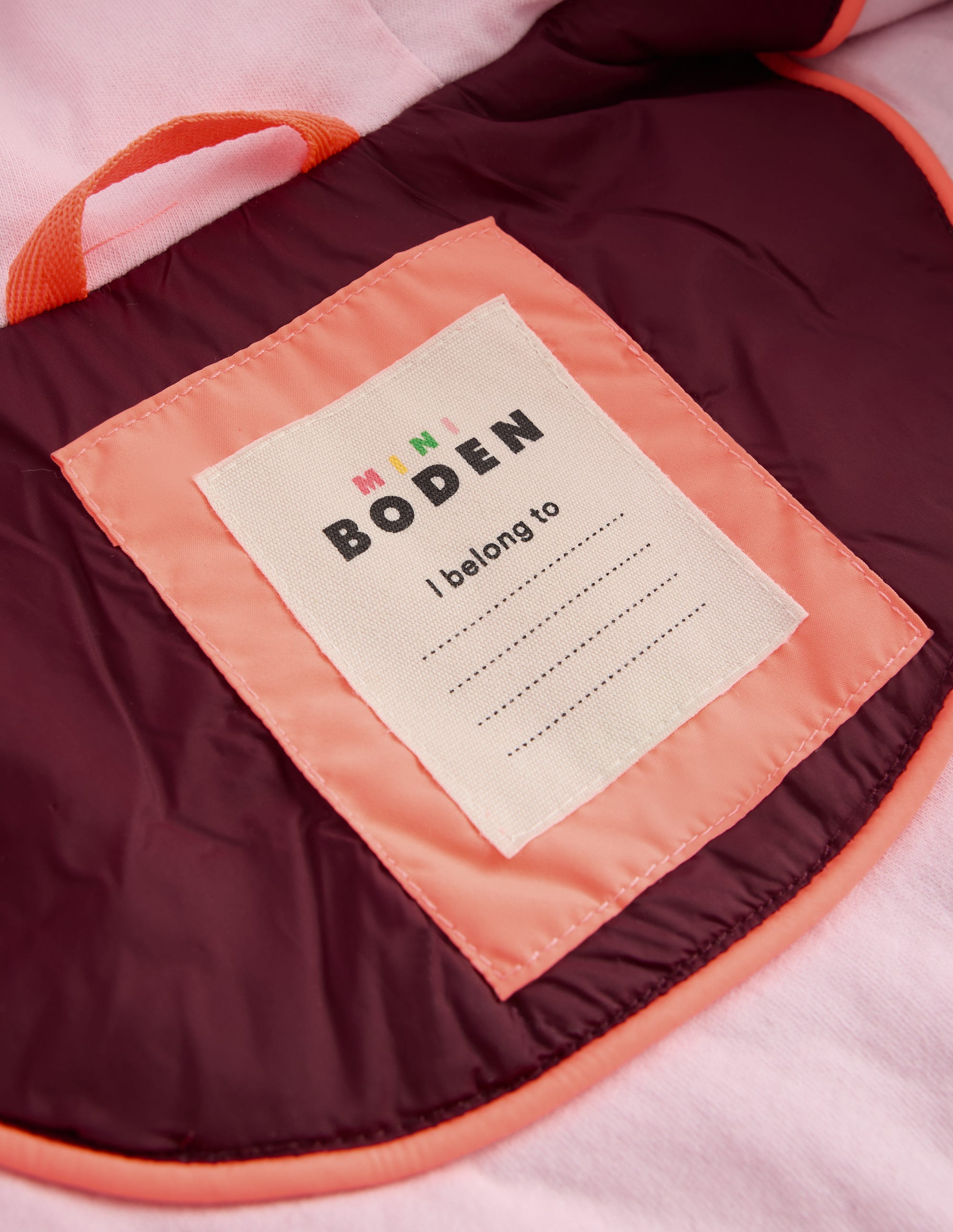 Longline Quilted Jacket-Maroon Banner Multi - Image 4