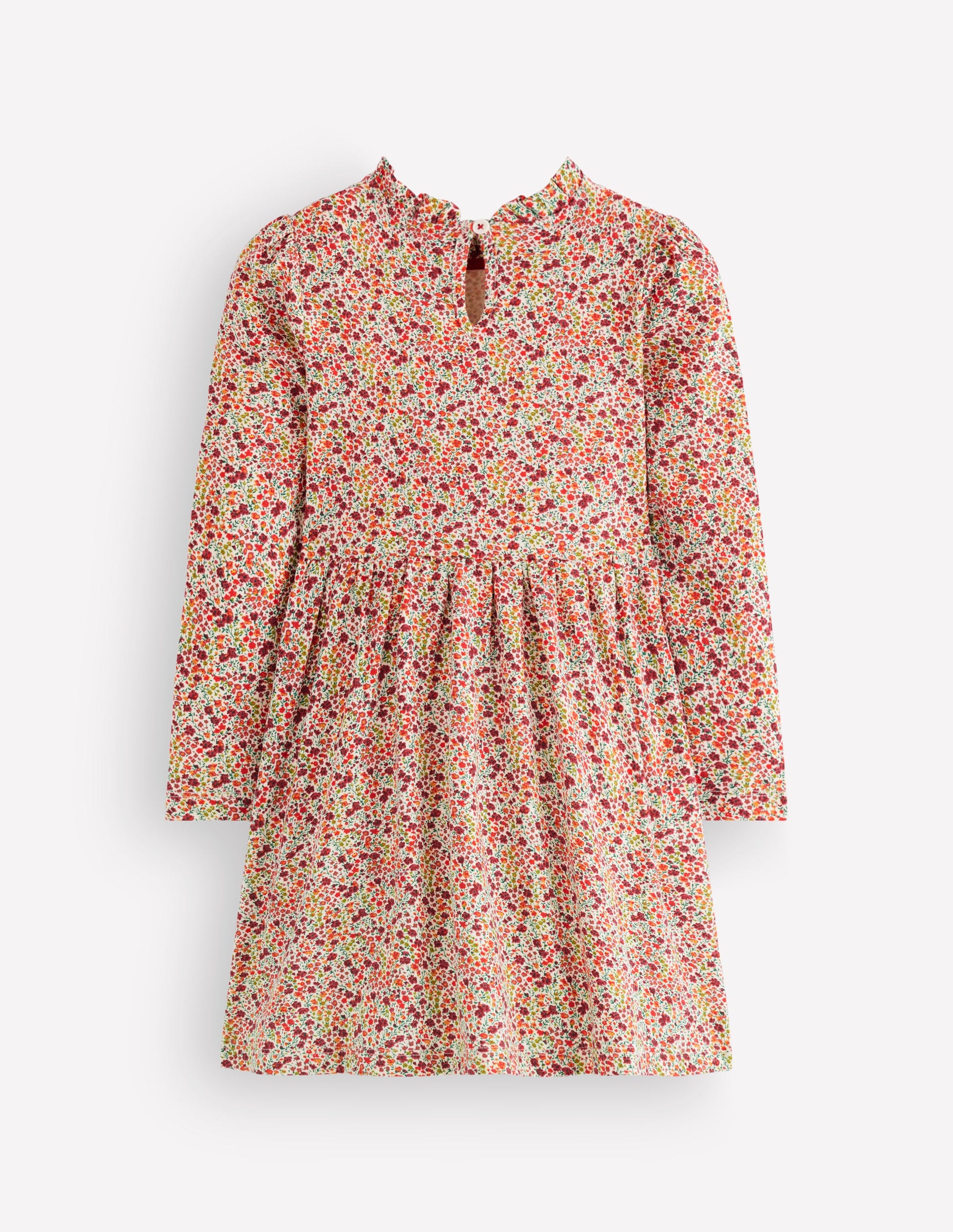 Long Sleeve Twirly Dress-Multi Floral-2