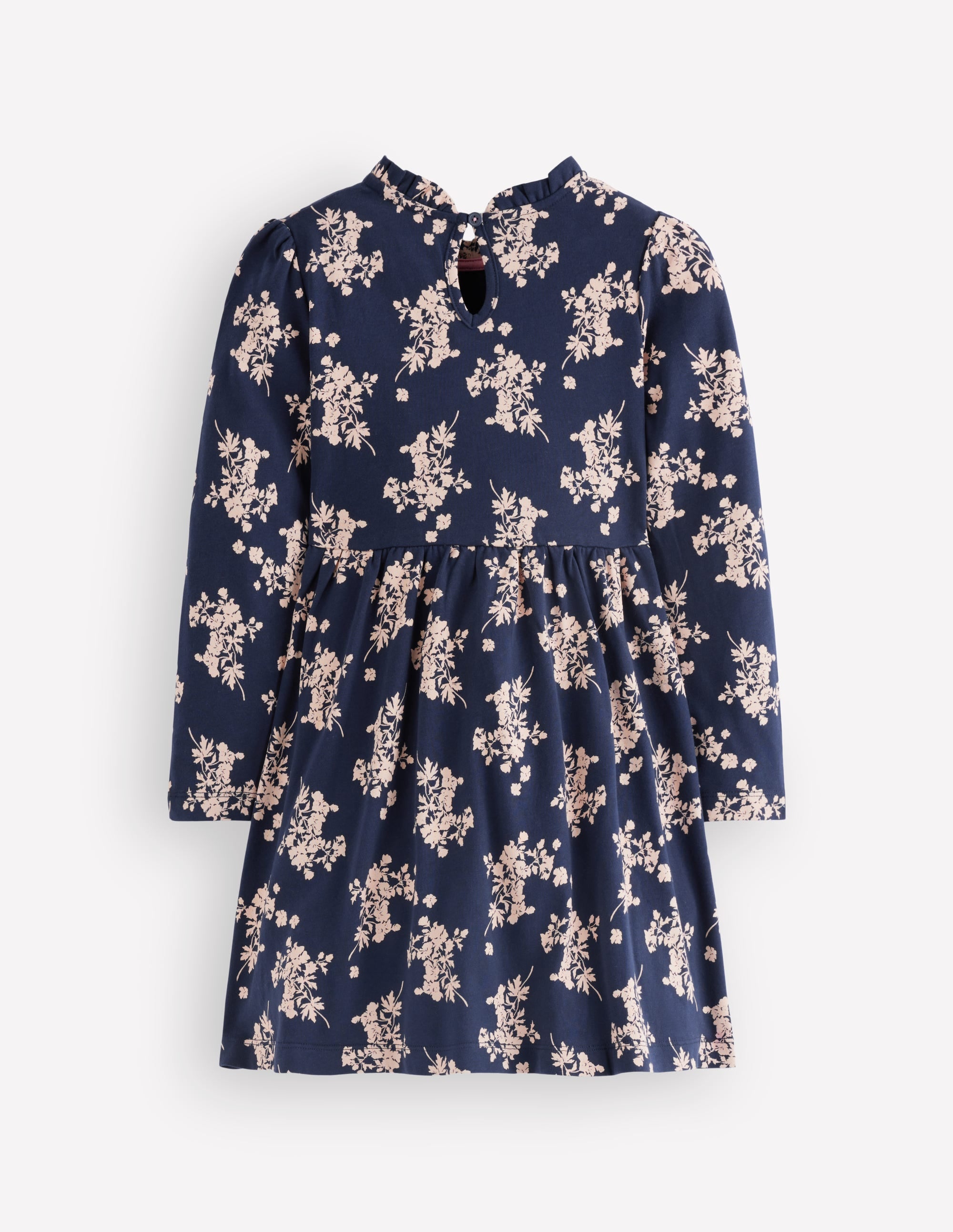 Long Sleeve Twirly Dress-Navy Floral - Image 2