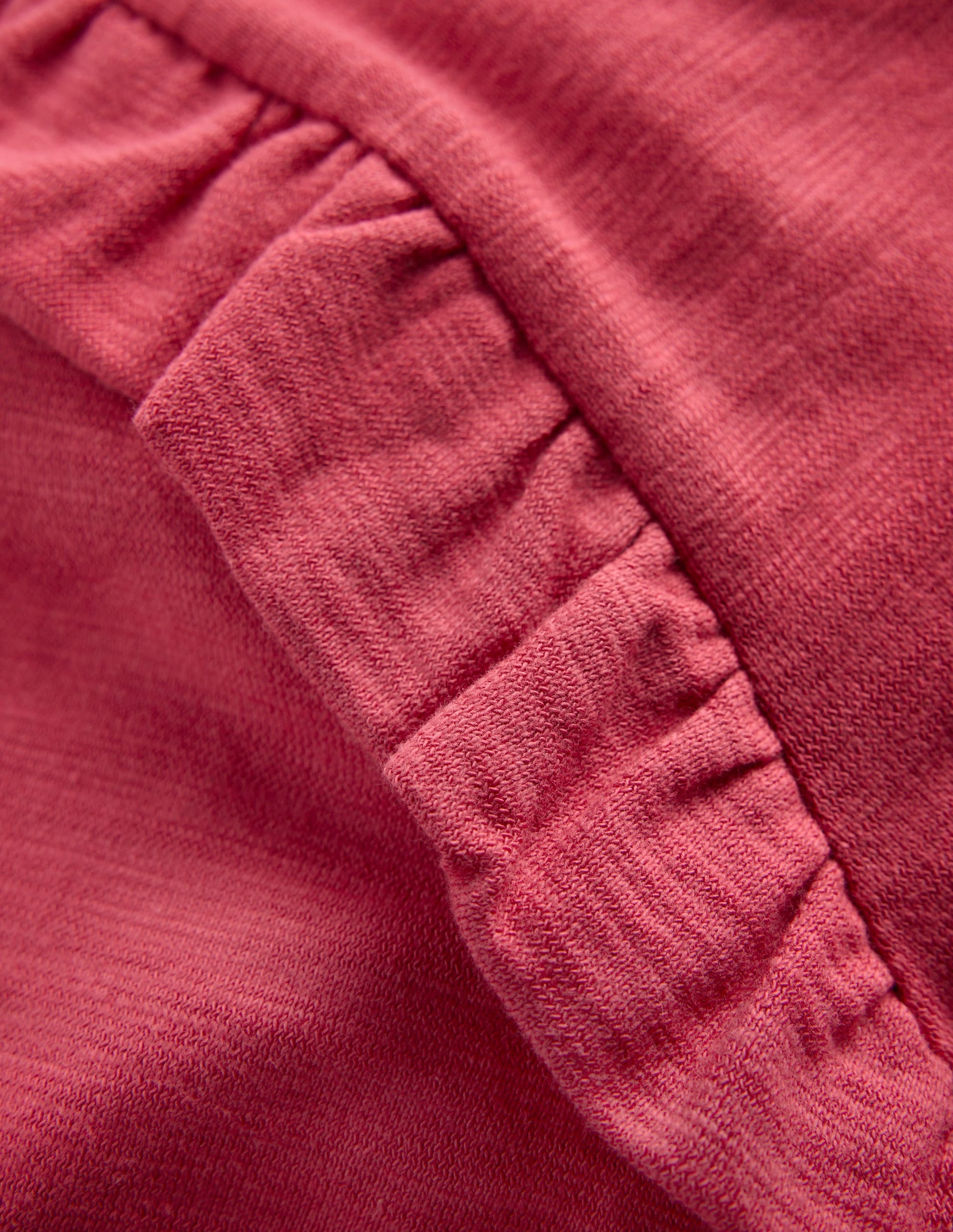 Frill Sleeve Slub Top-Holly Berry-3