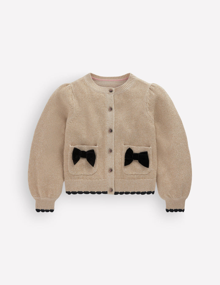 Sparkle Party Cardigan-Gold Sparkle