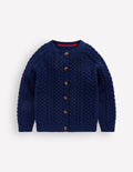 Cable Cardigan-Navy
