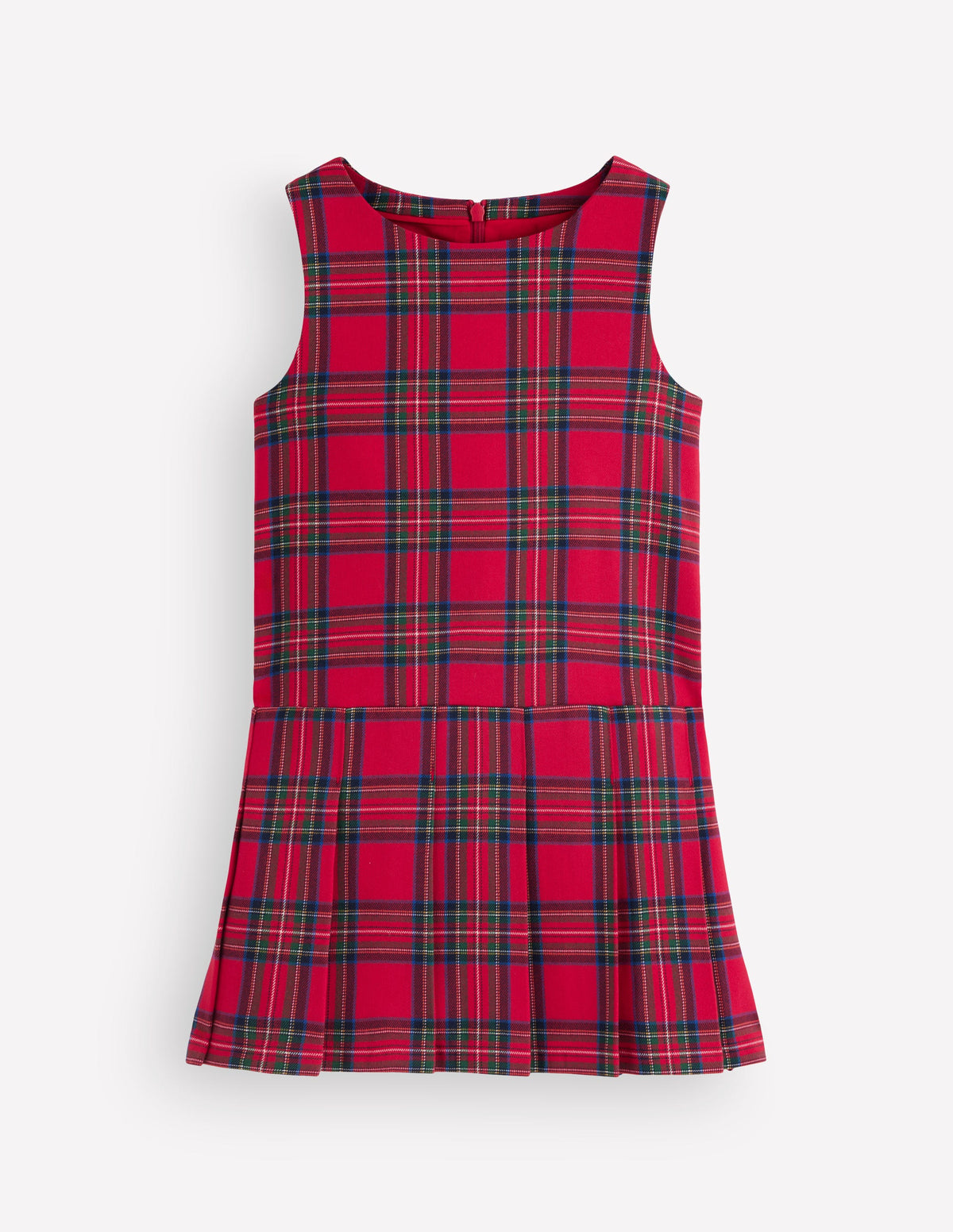 Drop Waist Pinafore-Red Check-2