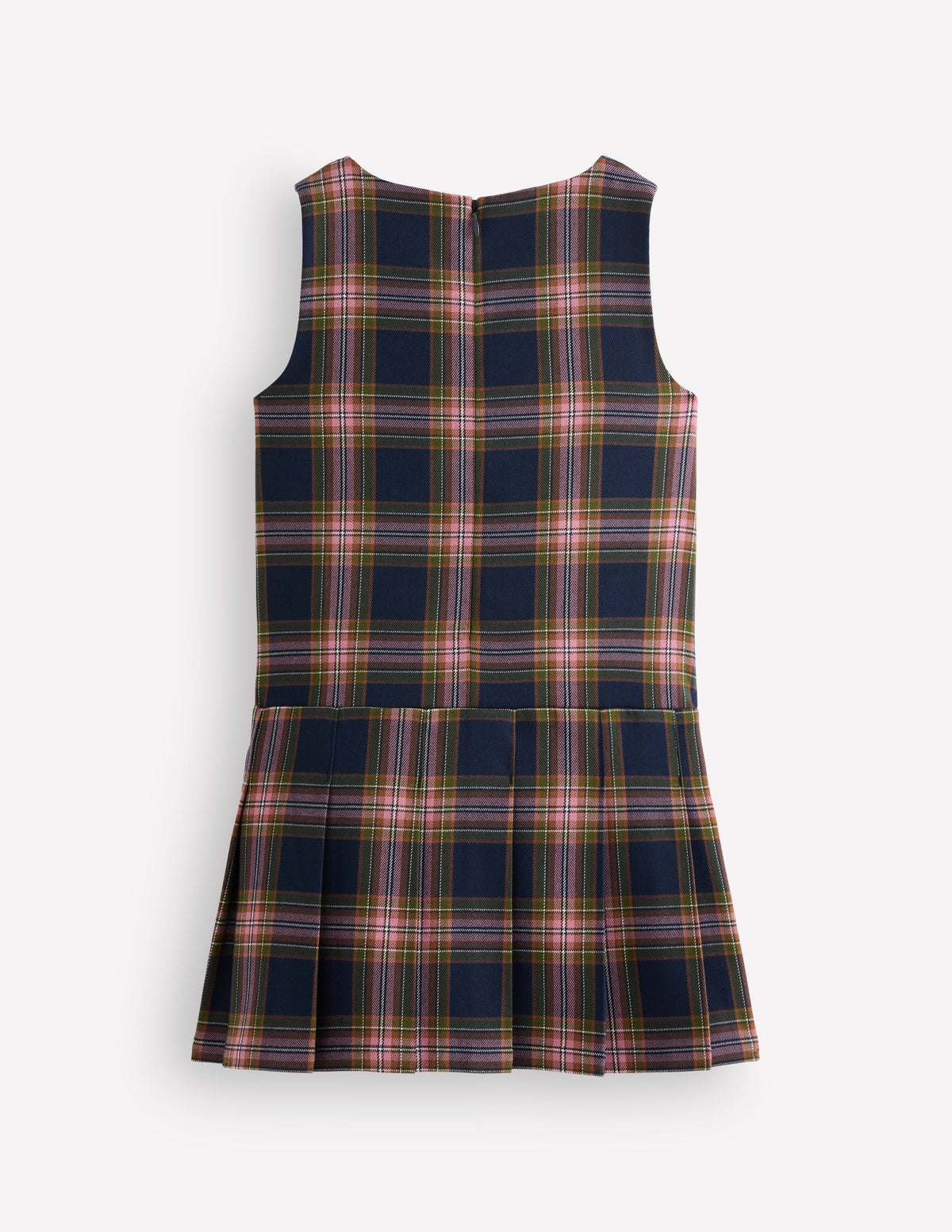 Drop Waist Pinafore-Navy Check-2
