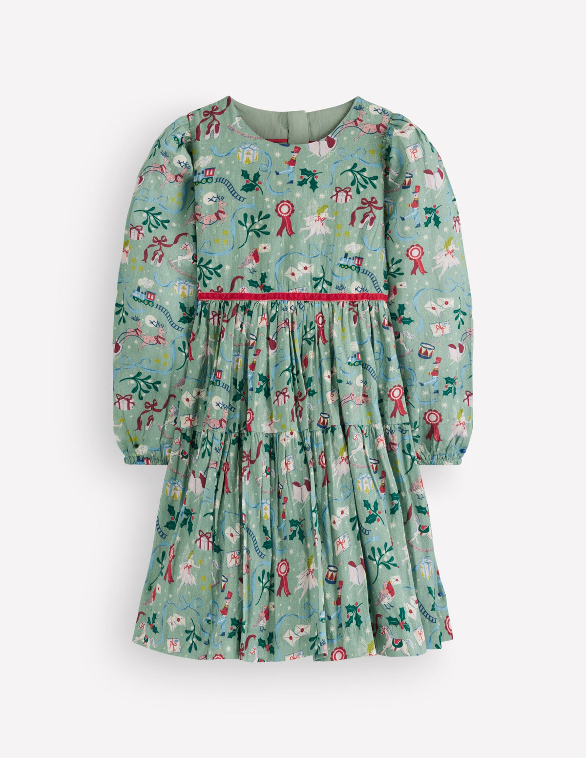Posie Twirly Woven Dress-Green Polar Post - Image 2