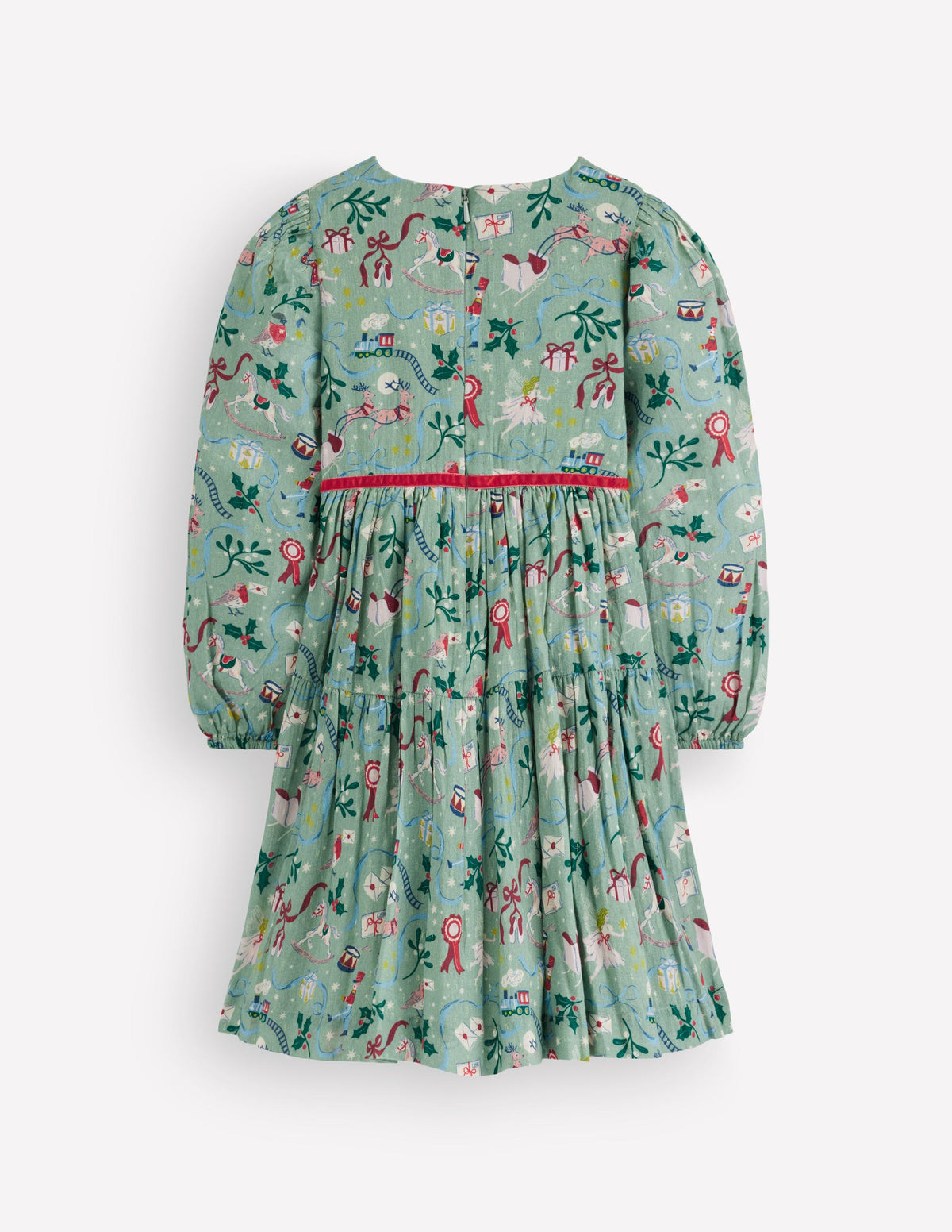 Posie Twirly Woven Dress-Green Polar Post-3